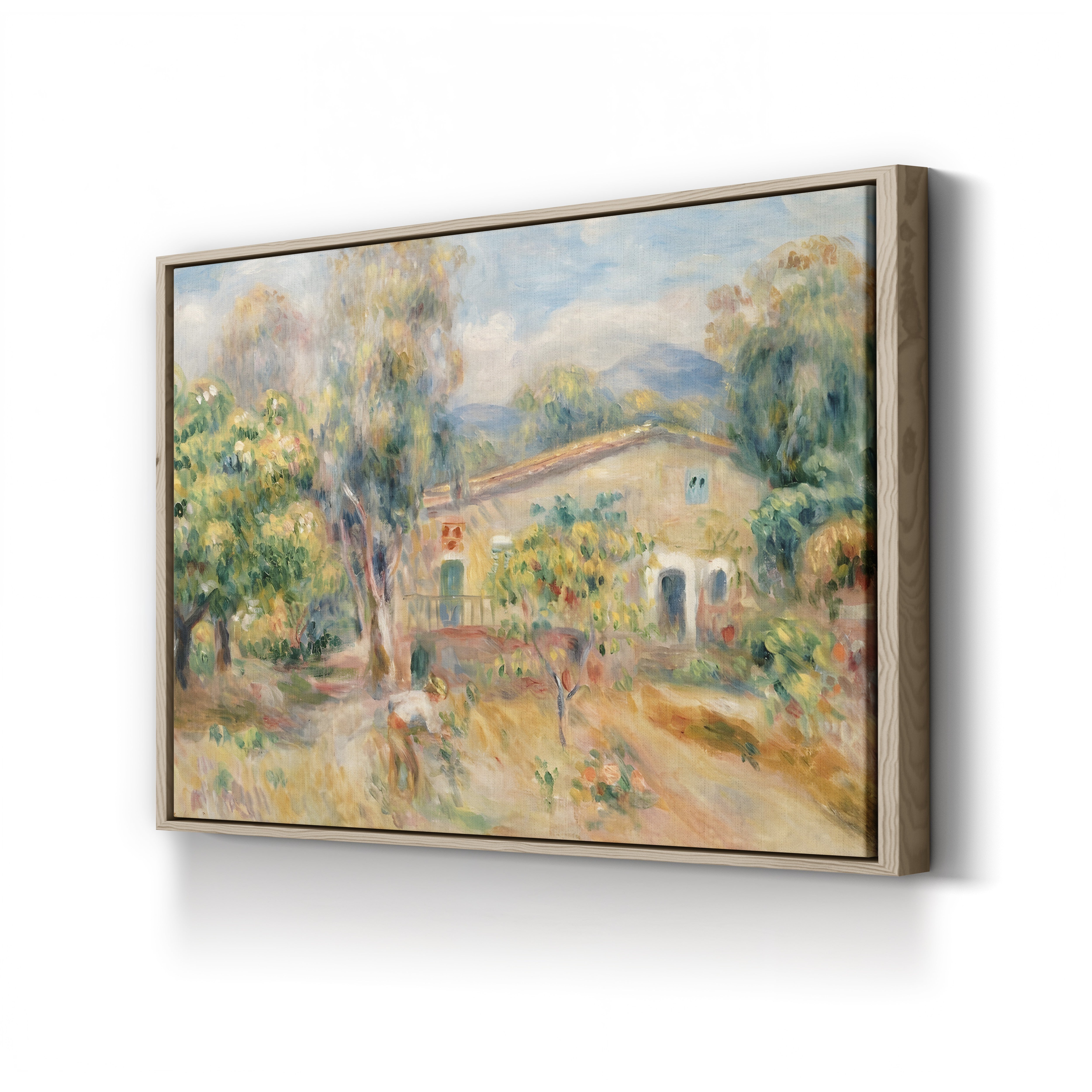 Collettes Farmhouse, Cagnes, 1910 – Pierre-Auguste Renoir Wall Art | Late Impressionist Landscape Canvas Print