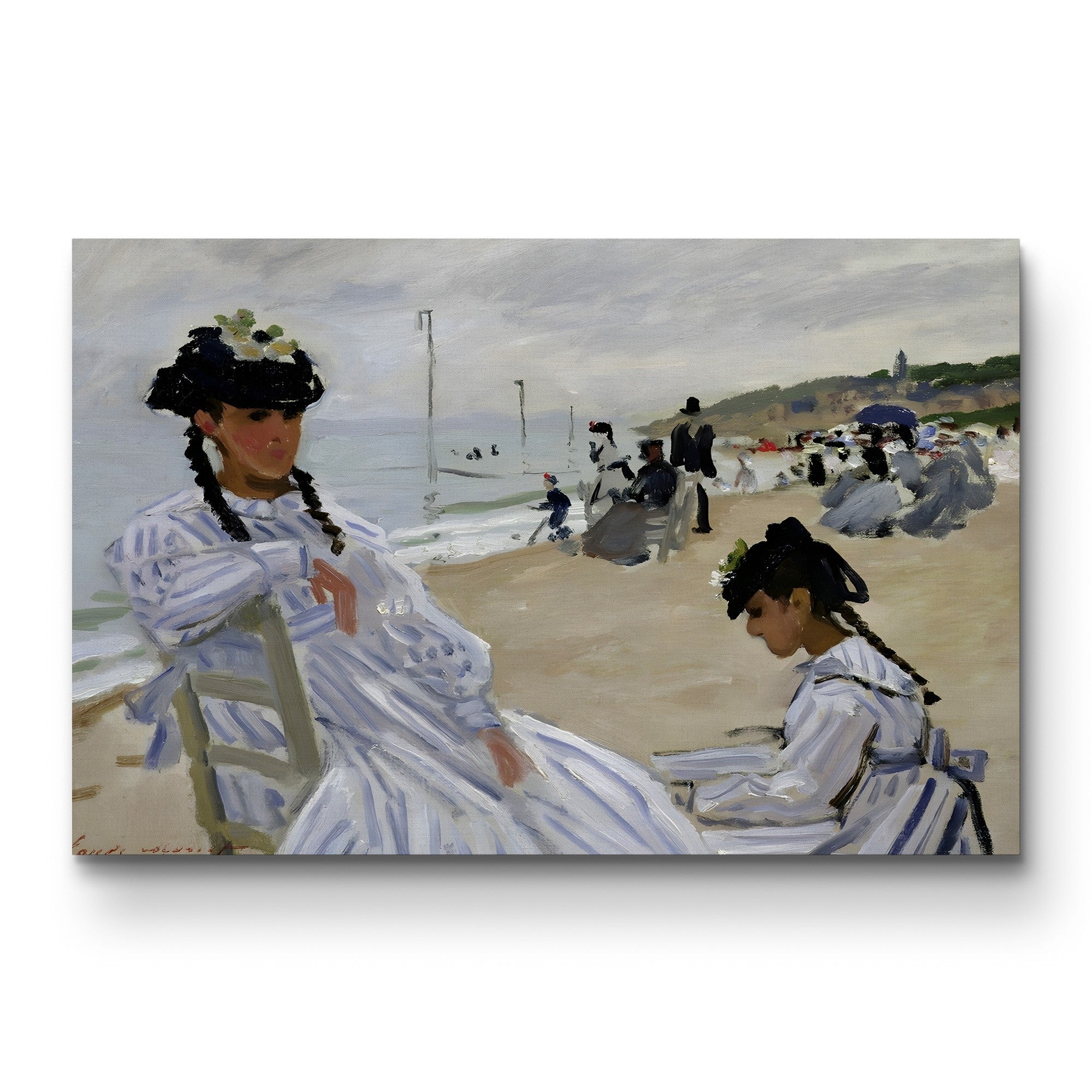 On the Beach at Trouville (Sur la plage à Trouville), 1870 by Claude Monet