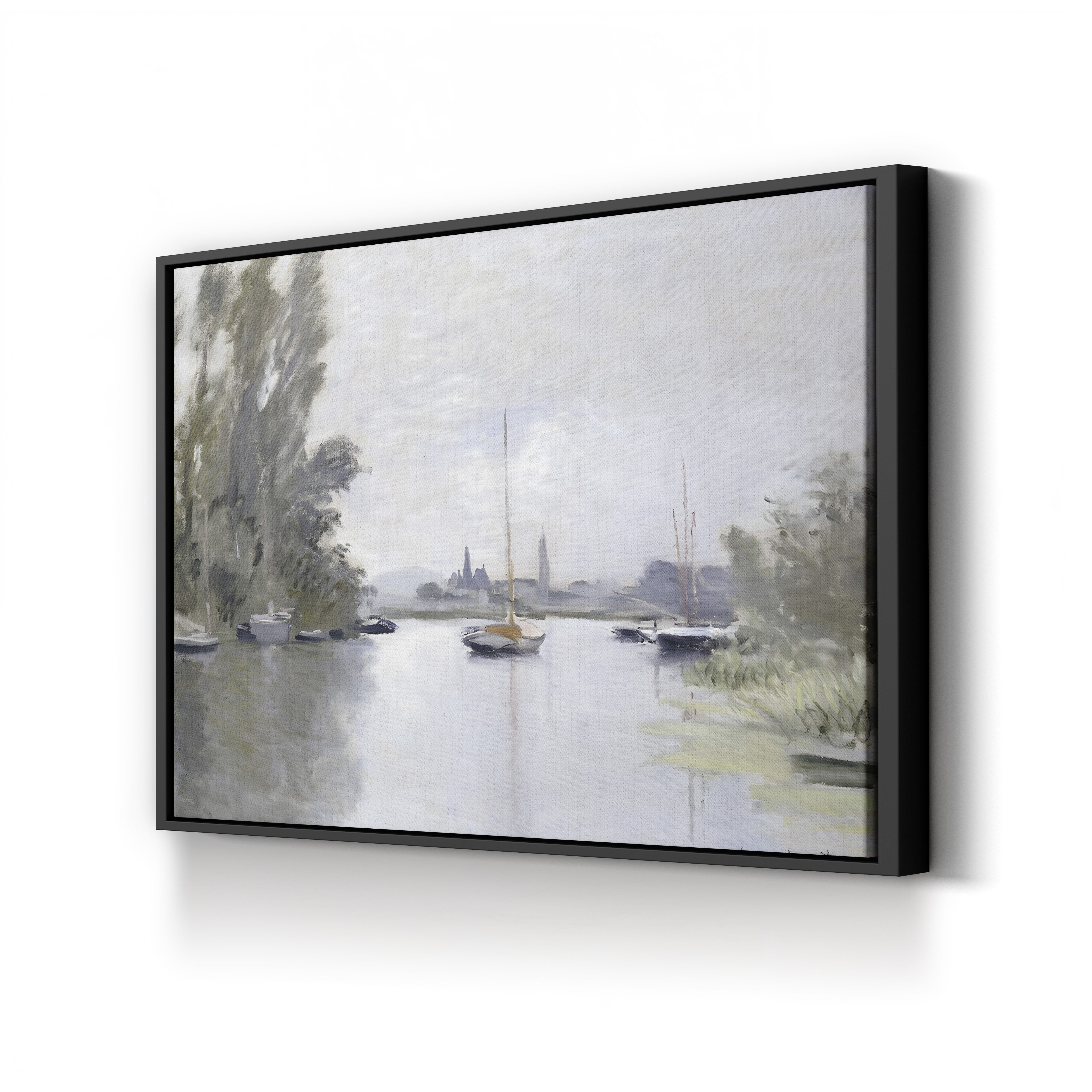View of the Small Arm of the Seine at Argenteuil, 1872 – Claude Monet Wall Art | Early Impressionist Canvas Print
