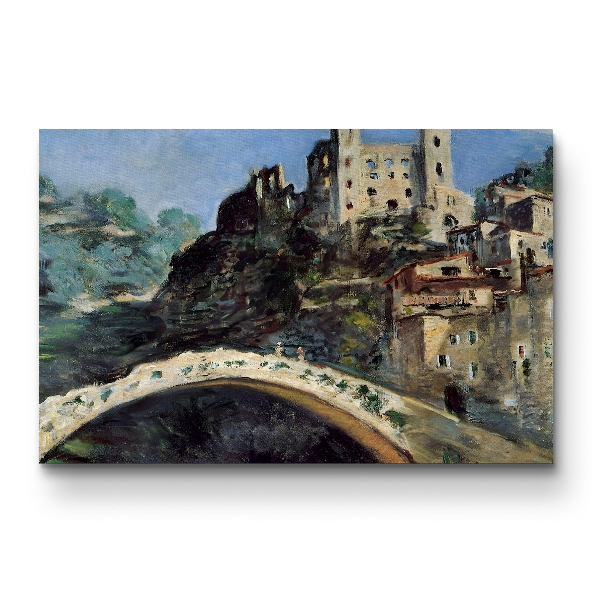 Dolceacqua, Italy, 1884 – Claude Monet Wall Art | Impressionist Architectural Canvas Print