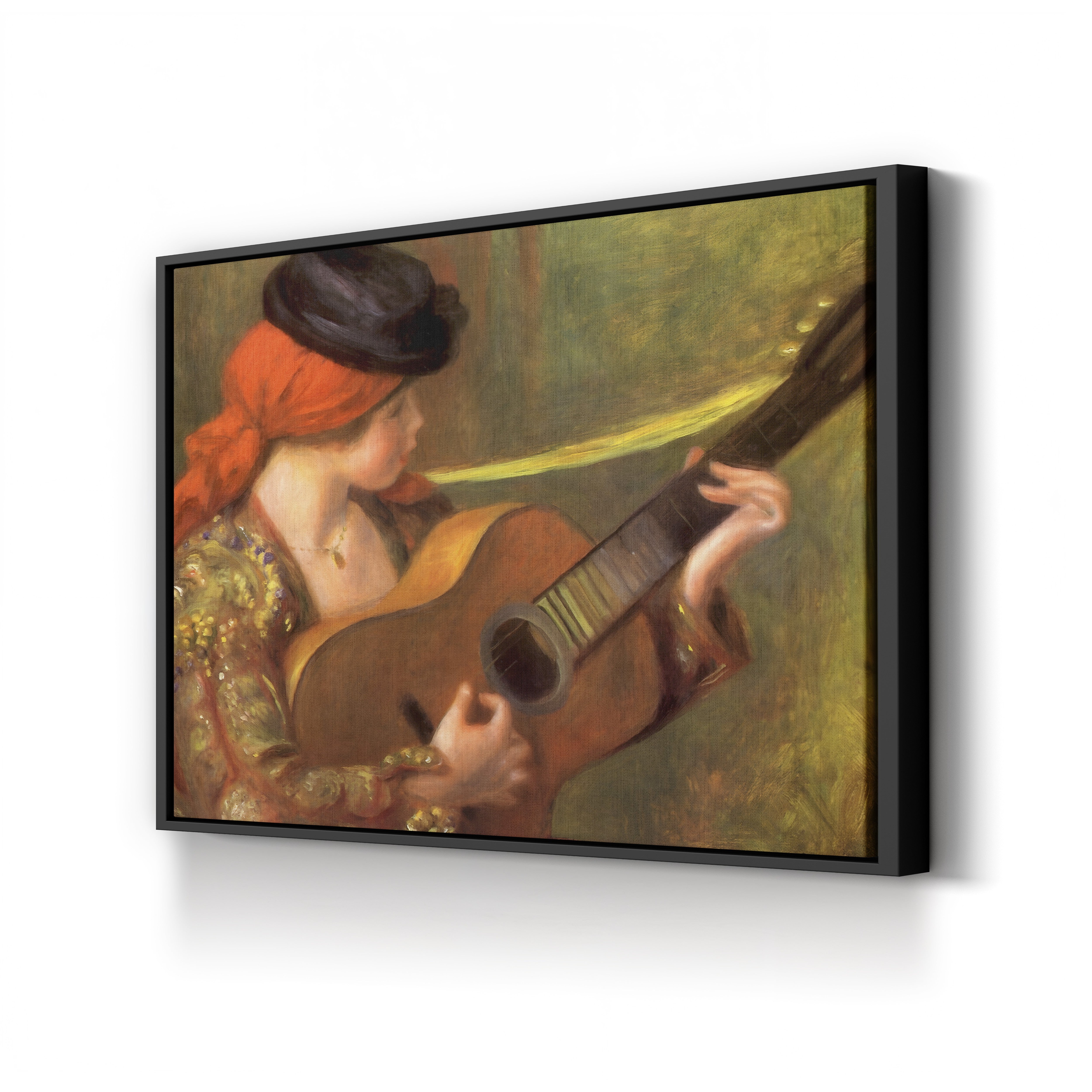 Young Spanish Woman with a Guitar – Pierre-Auguste Renoir Wall Art | Impressionist Figure Canvas Print