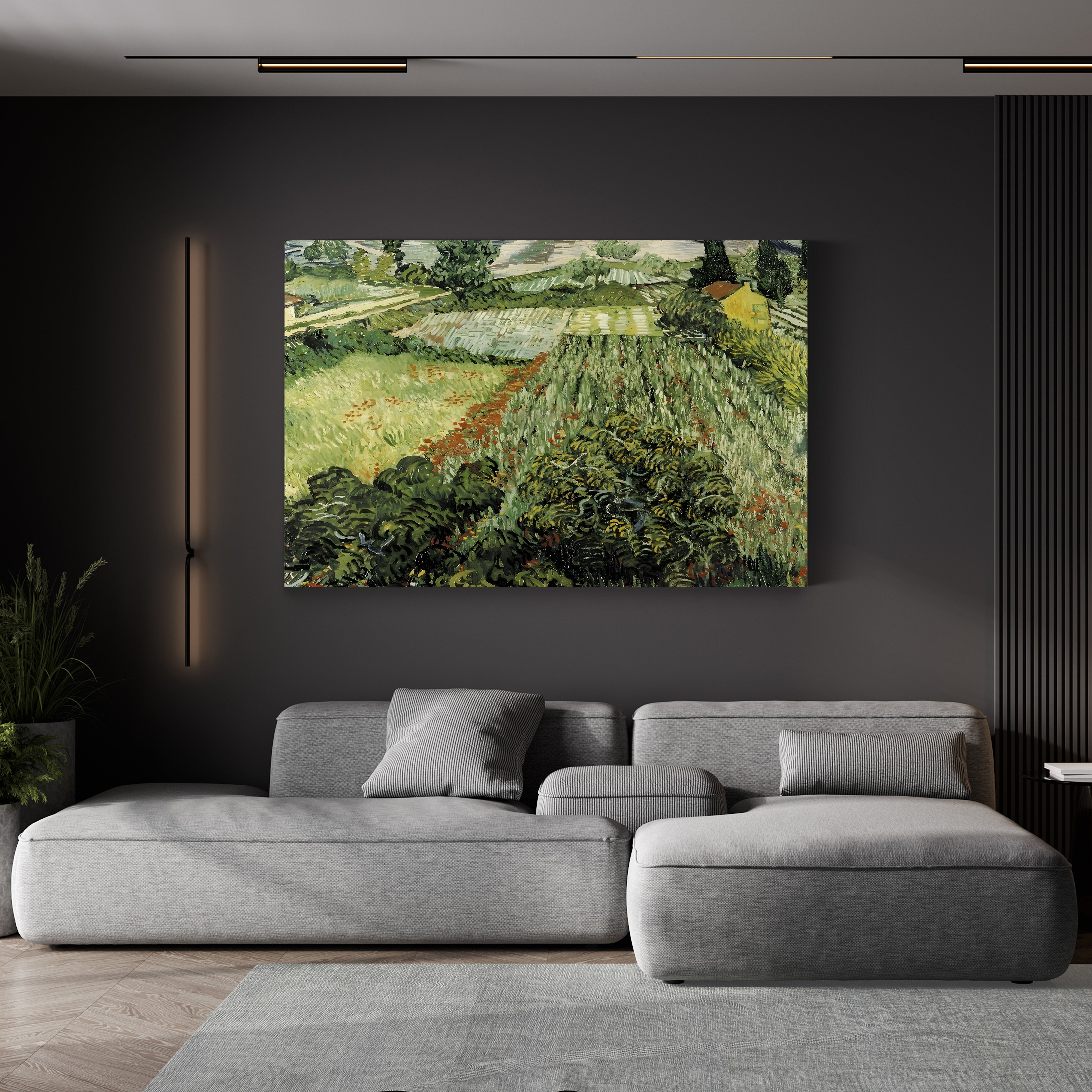 Feld mit Mohnblumen (Field with Poppies) – Vincent van Gogh Wall Art | Post-Impressionist Landscape Canvas Print
