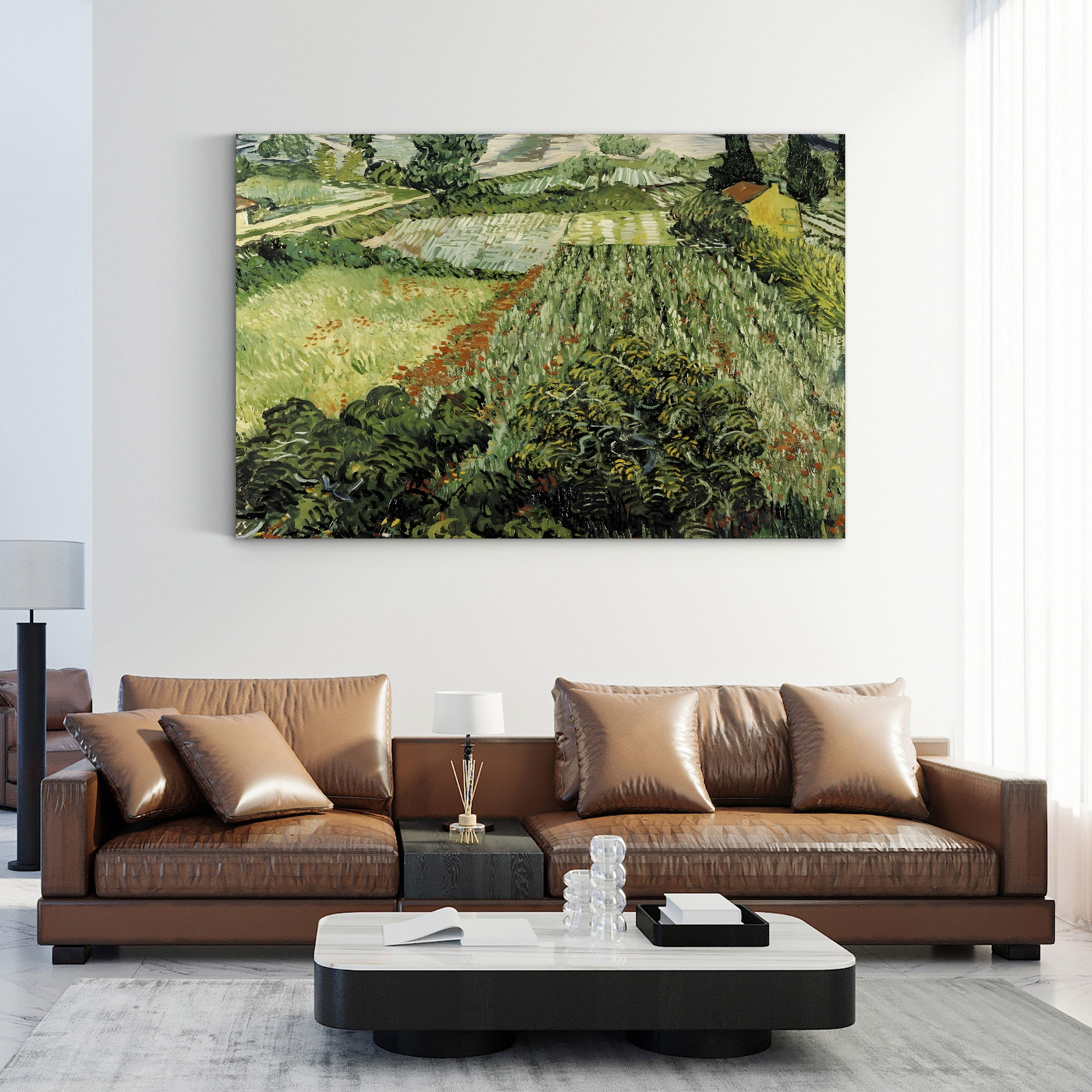 Feld mit Mohnblumen (Field with Poppies) – Vincent van Gogh Wall Art | Post-Impressionist Landscape Canvas Print