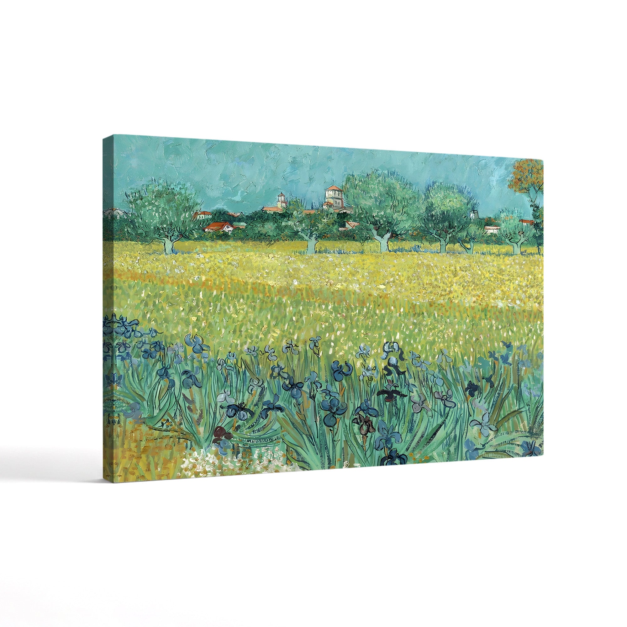 Field with Flowers Near Arles, 1888 – Vincent van Gogh Wall Art | Post-Impressionist Landscape Canvas Print
