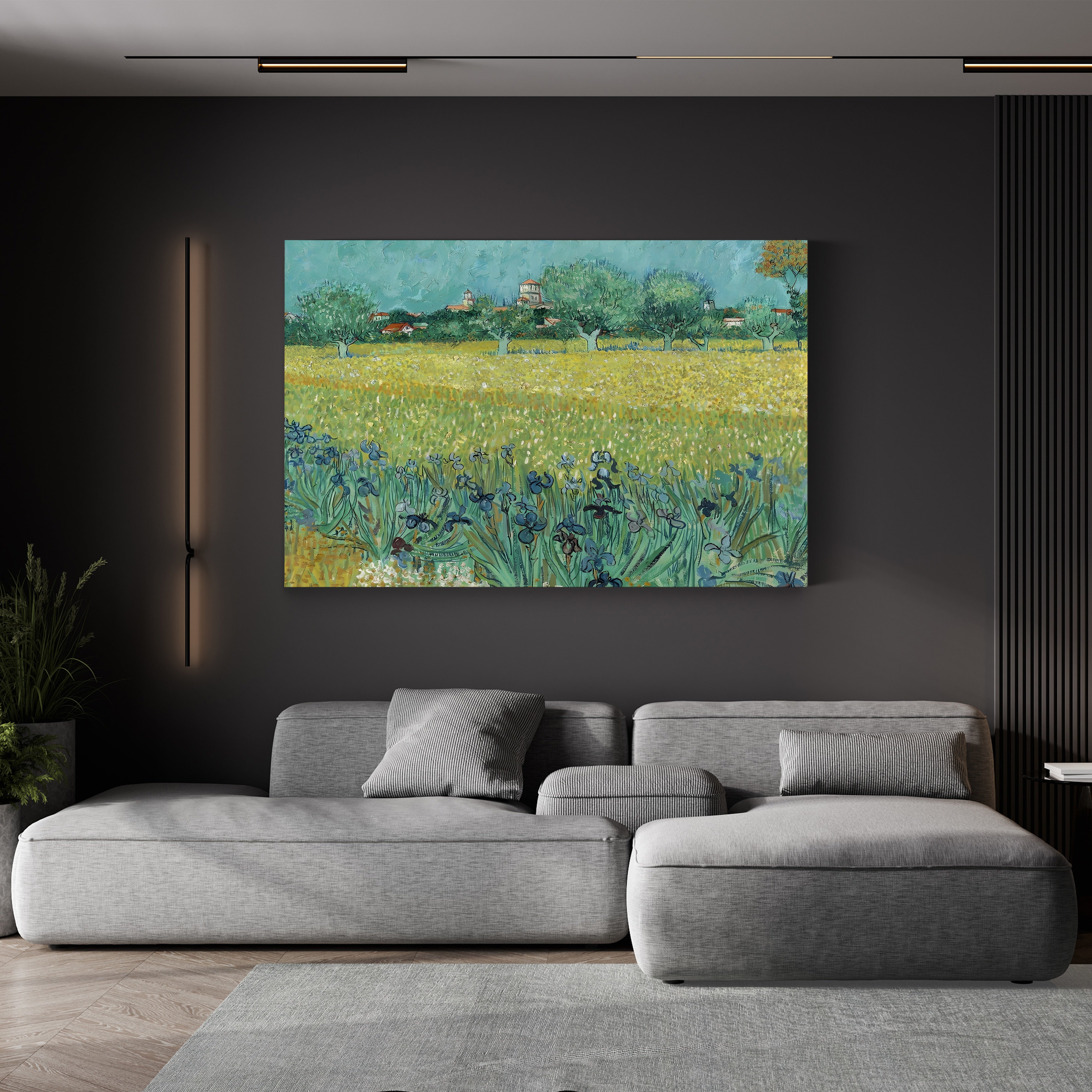 Field with Flowers Near Arles, 1888 – Vincent van Gogh Wall Art | Post-Impressionist Landscape Canvas Print