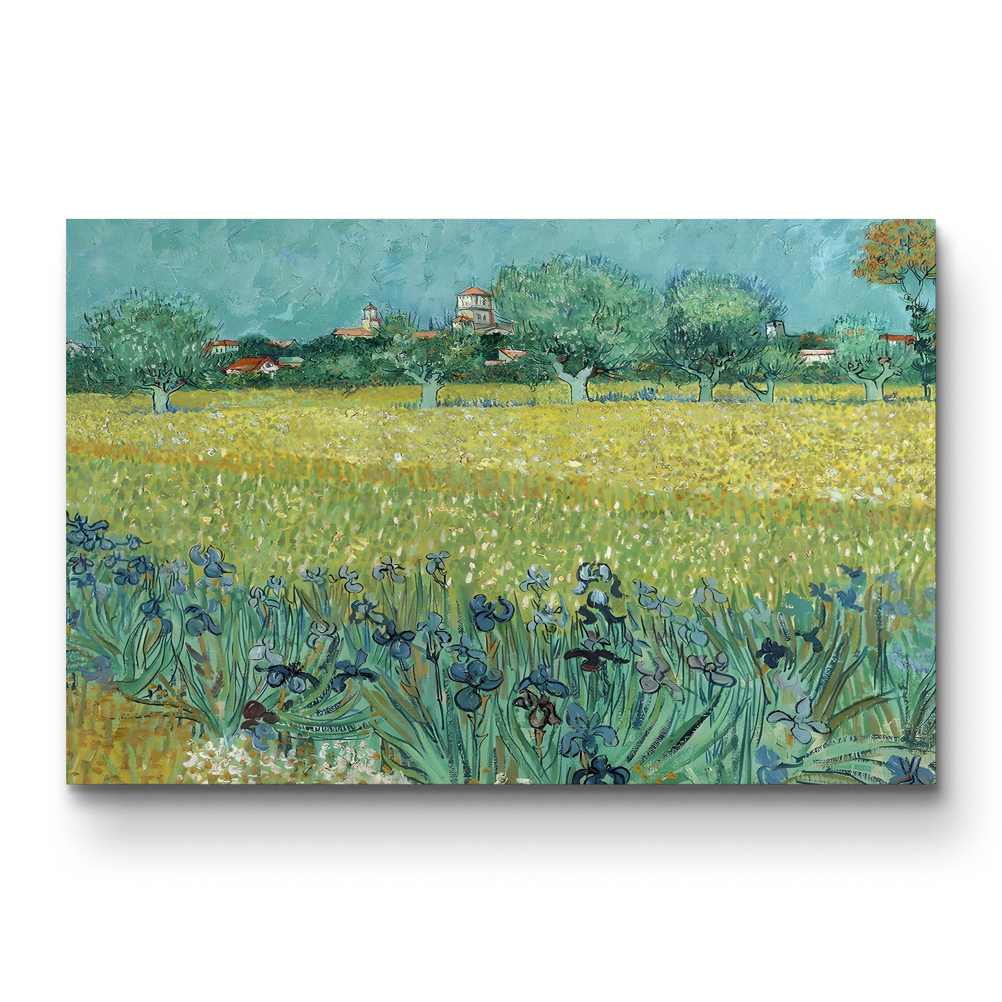 Field with Flowers Near Arles, 1888 – Vincent van Gogh Wall Art | Post-Impressionist Landscape Canvas Print