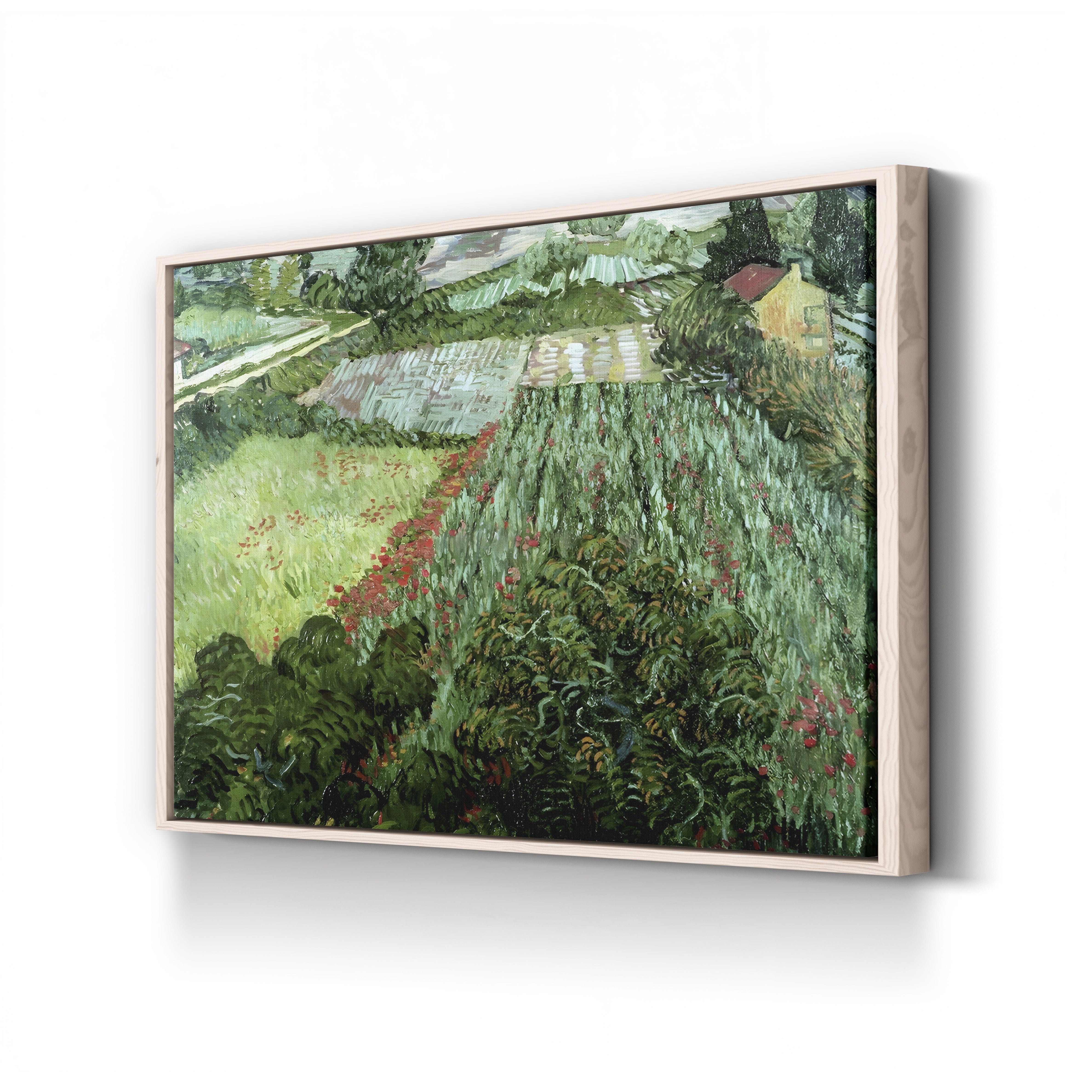 Field with Poppies, 1889 – Vincent van Gogh Wall Art | Post-Impressionist Landscape Canvas Print
