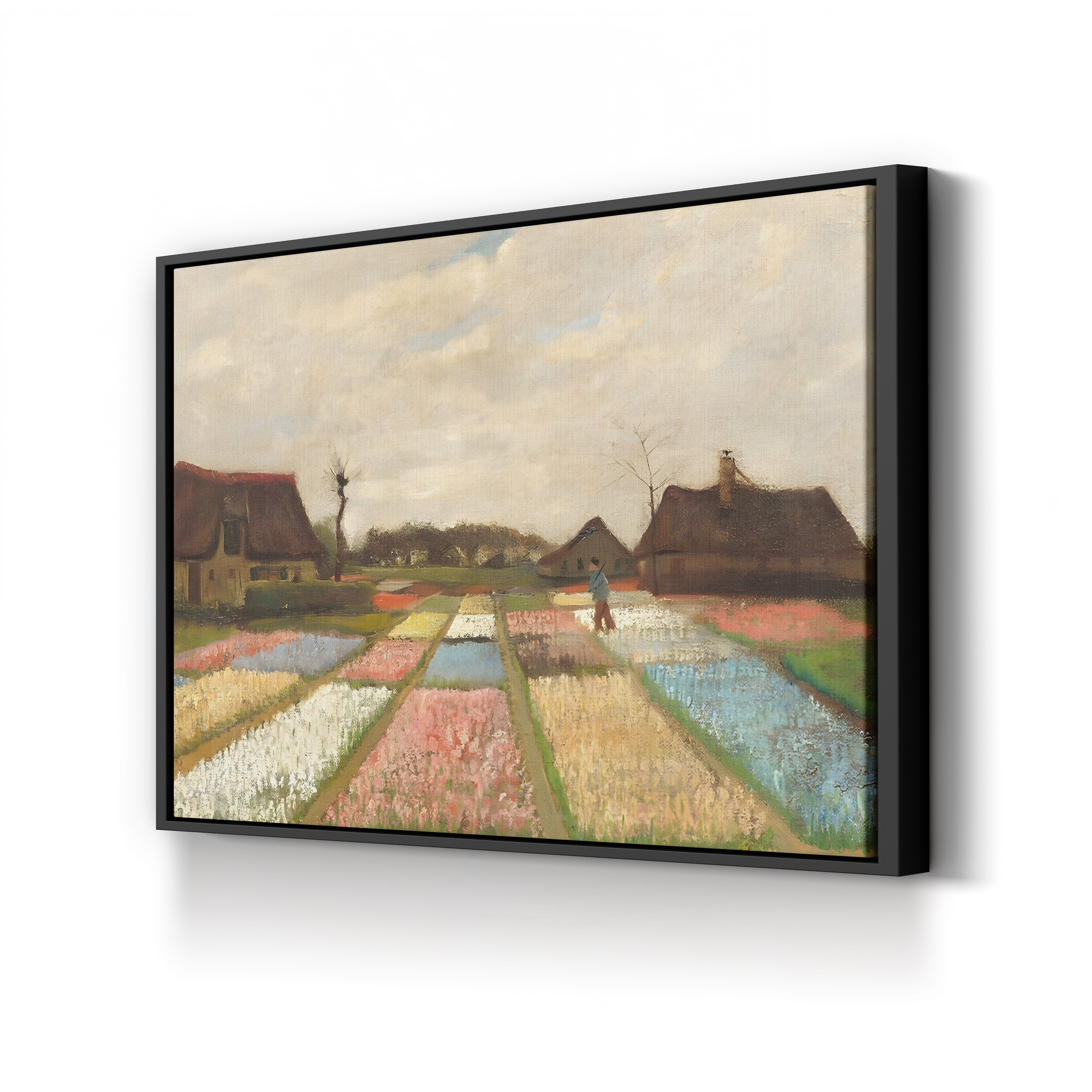 Flower Beds in Holland, 1883 – Vincent van Gogh Wall Art | Early Dutch Landscape Canvas Print