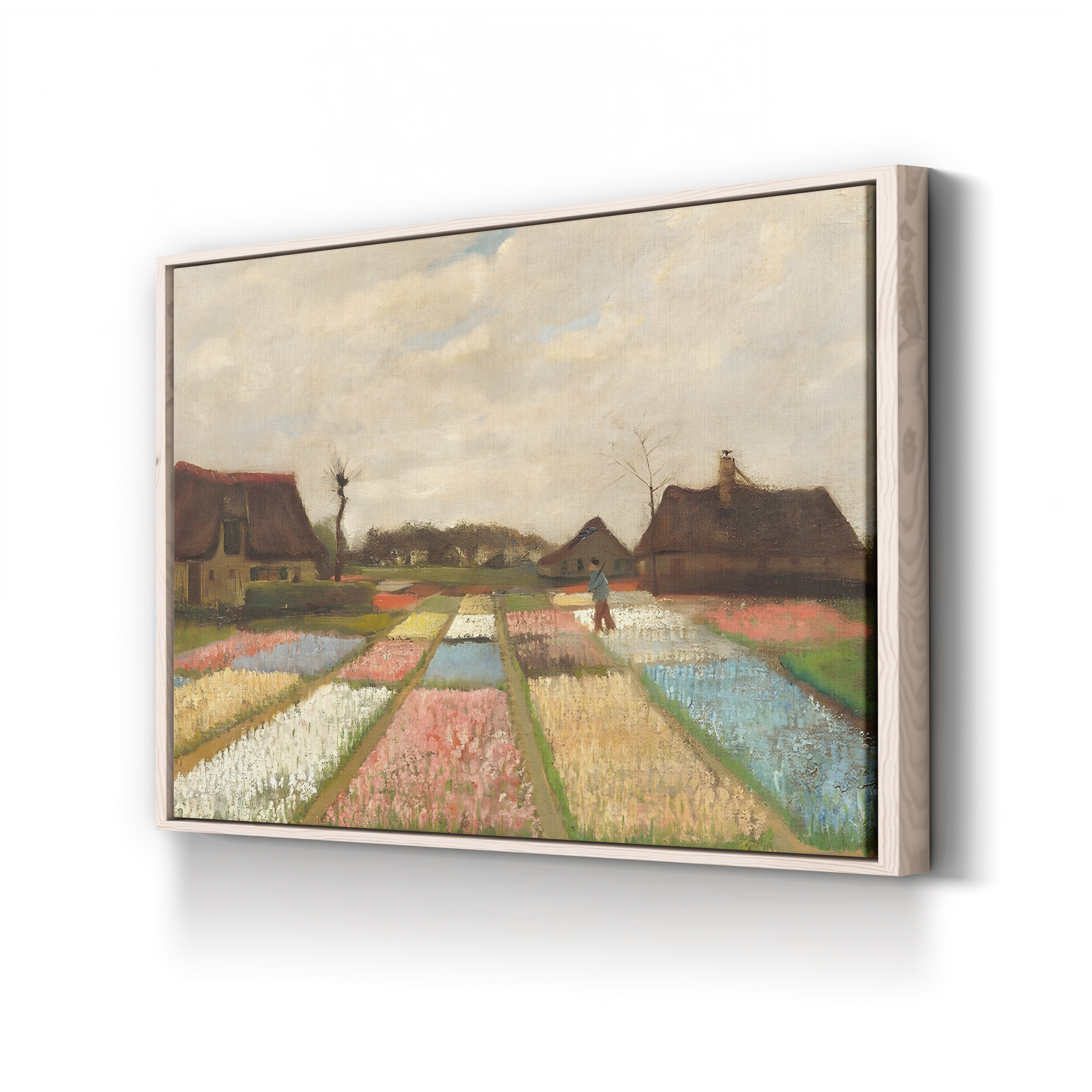 Flower Beds in Holland, 1883 – Vincent van Gogh Wall Art | Early Dutch Landscape Canvas Print