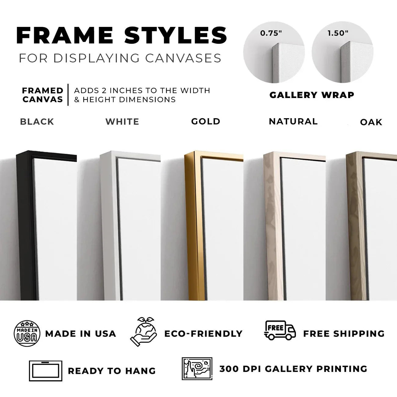 Frame styles available