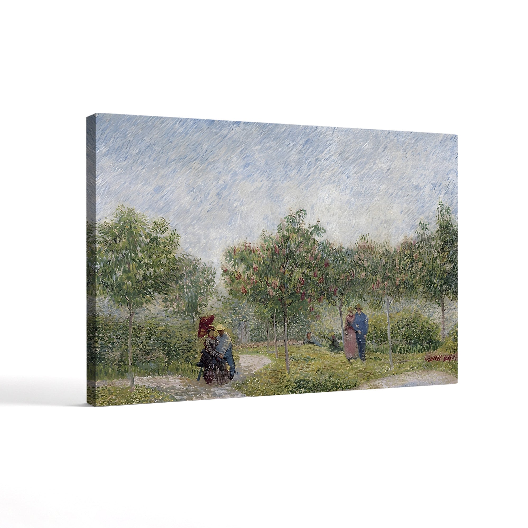 Garden in Montmartre with Lovers, Paris, 1887 – Vincent van Gogh Wall Art | Post-Impressionist Paris Canvas Print