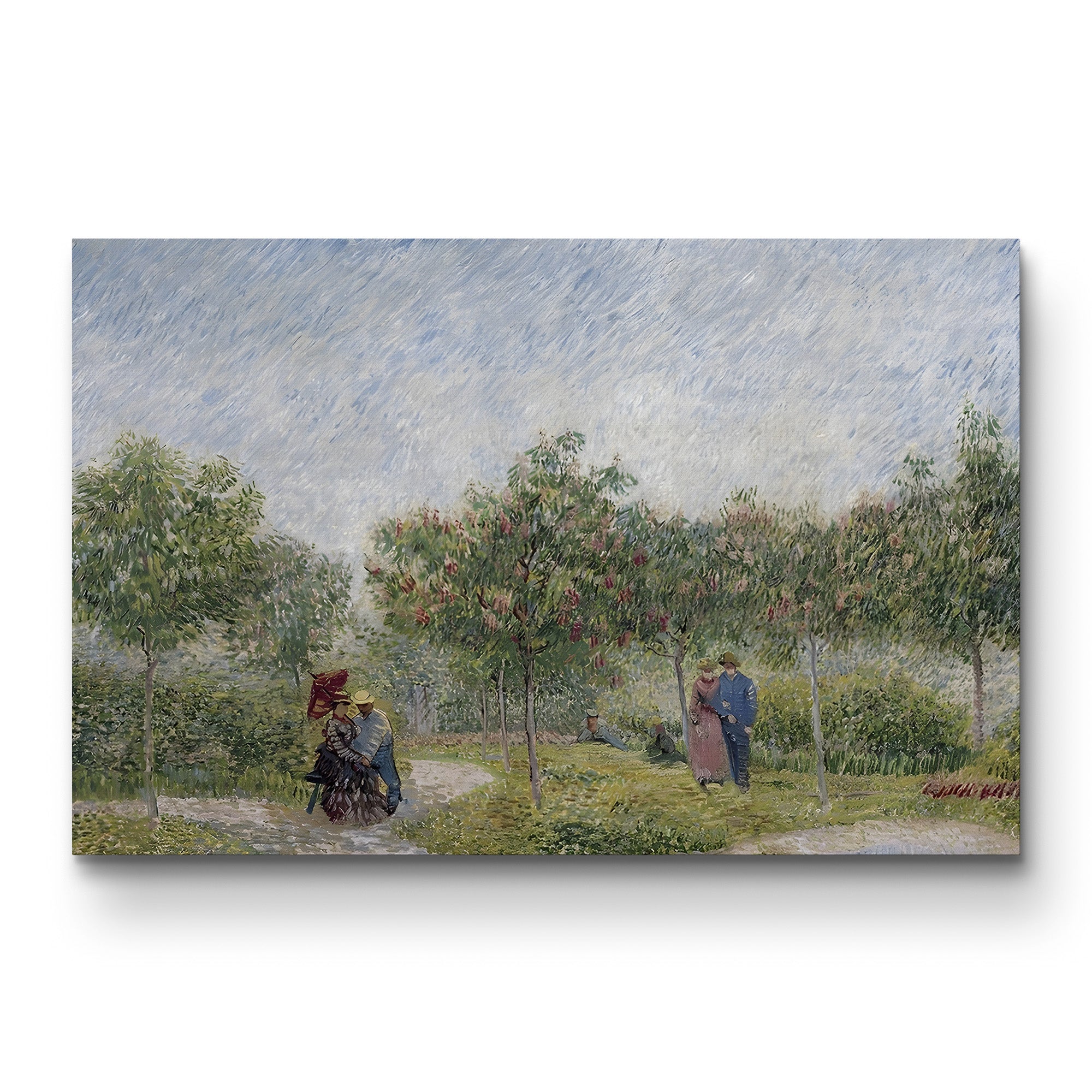 Garden in Montmartre with Lovers, Paris, 1887 – Vincent van Gogh Wall Art | Post-Impressionist Paris Canvas Print