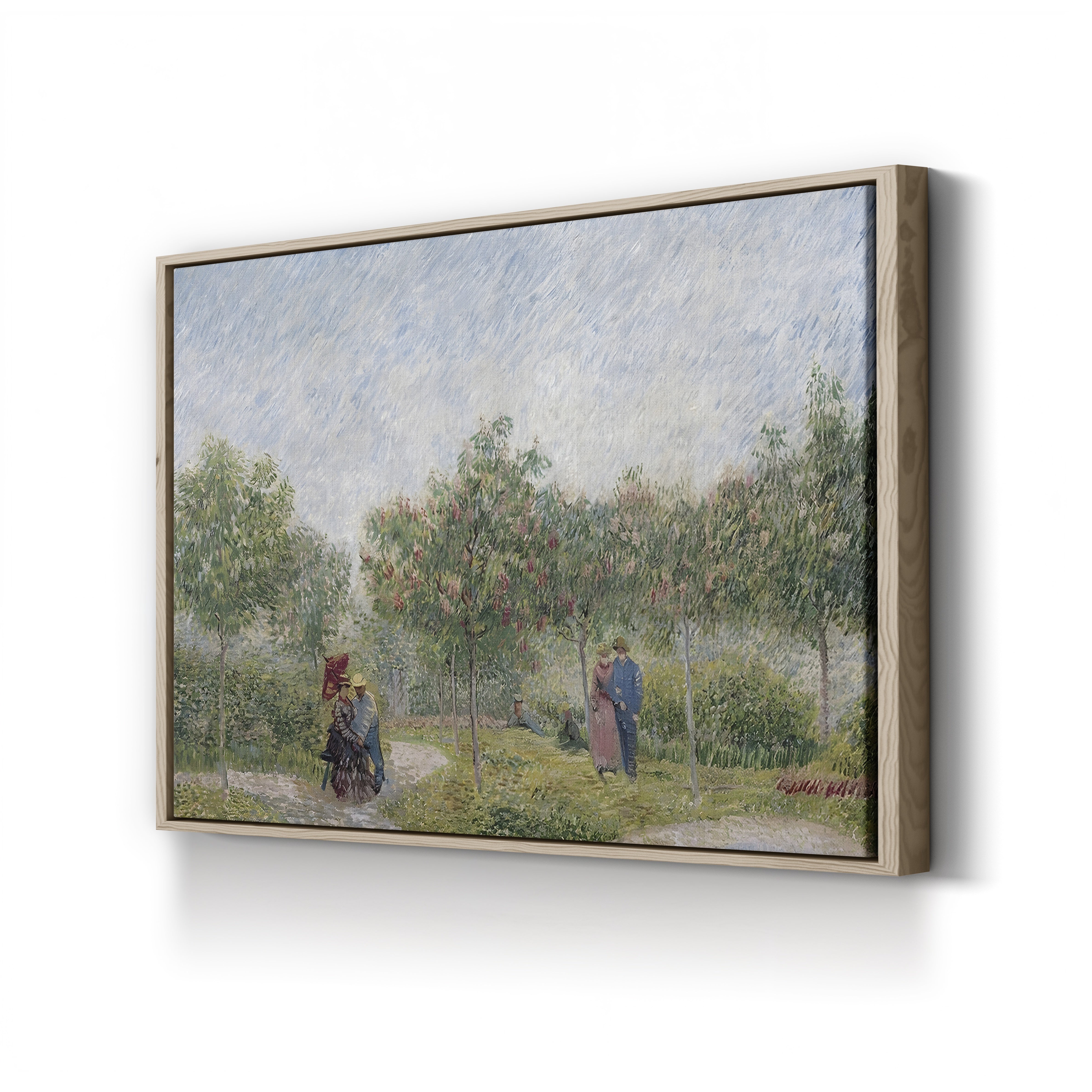 Garden in Montmartre with Lovers, Paris, 1887 – Vincent van Gogh Wall Art | Post-Impressionist Paris Canvas Print