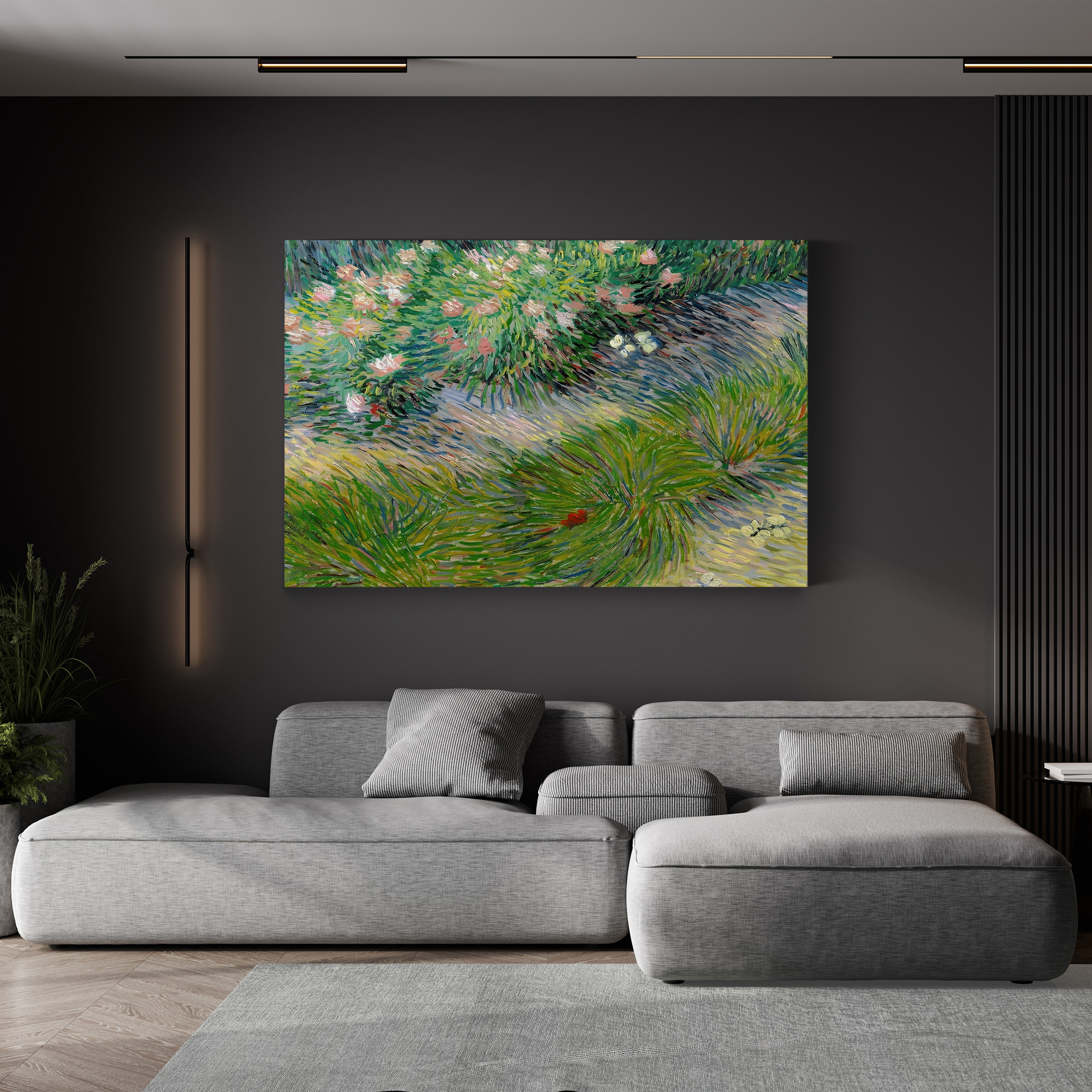 Grass and Butterflies, 1887 – Vincent van Gogh Wall Art | Post-Impressionist Nature Study Canvas Print