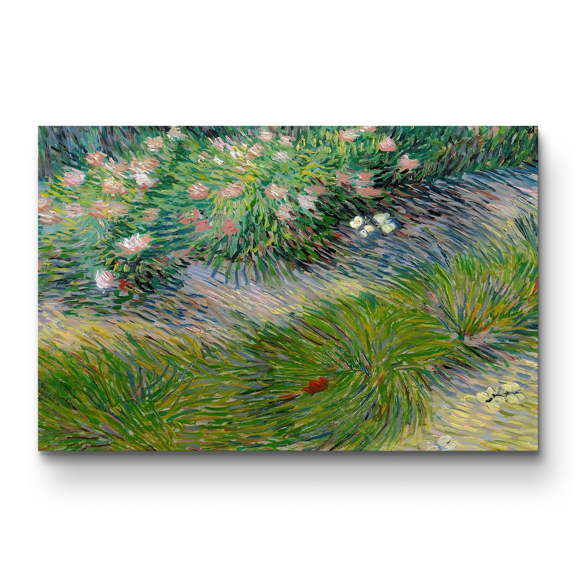 Grass and Butterflies, 1887 – Vincent van Gogh Wall Art | Post-Impressionist Nature Study Canvas Print