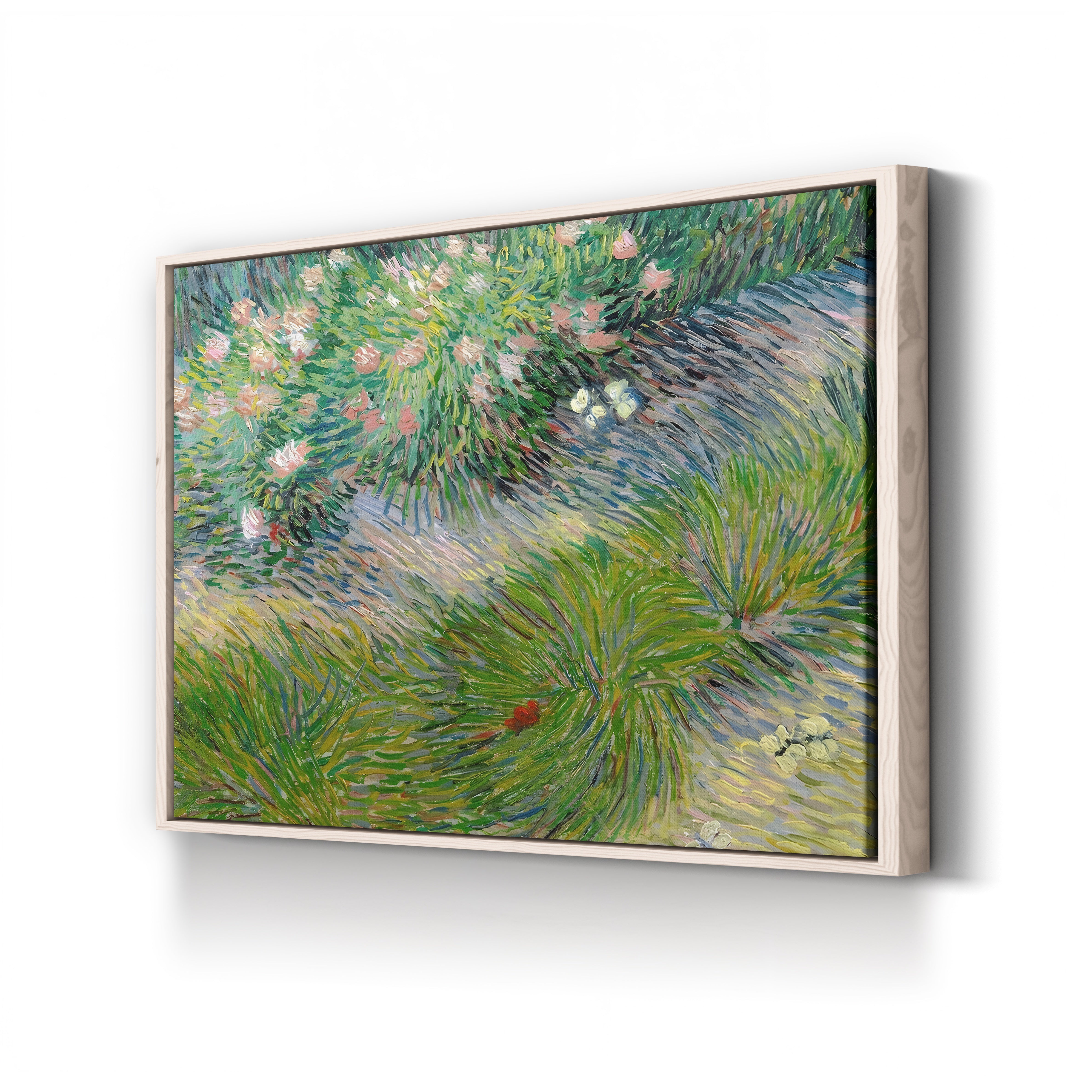 Grass and Butterflies, 1887 – Vincent van Gogh Wall Art | Post-Impressionist Nature Study Canvas Print