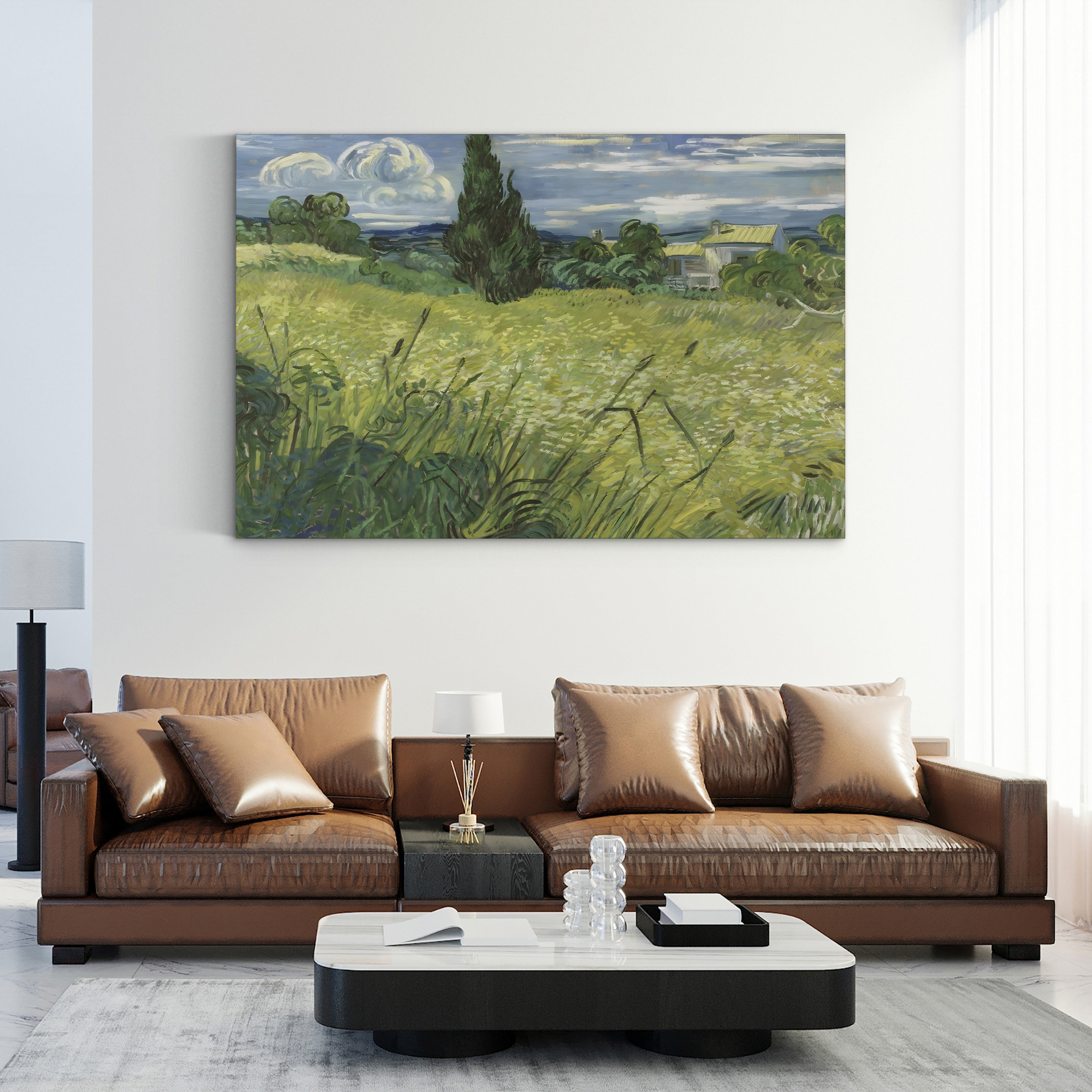 Green Wheat Field with Cypress – Vincent van Gogh Wall Art | Post-Impressionist Landscape Canvas Print