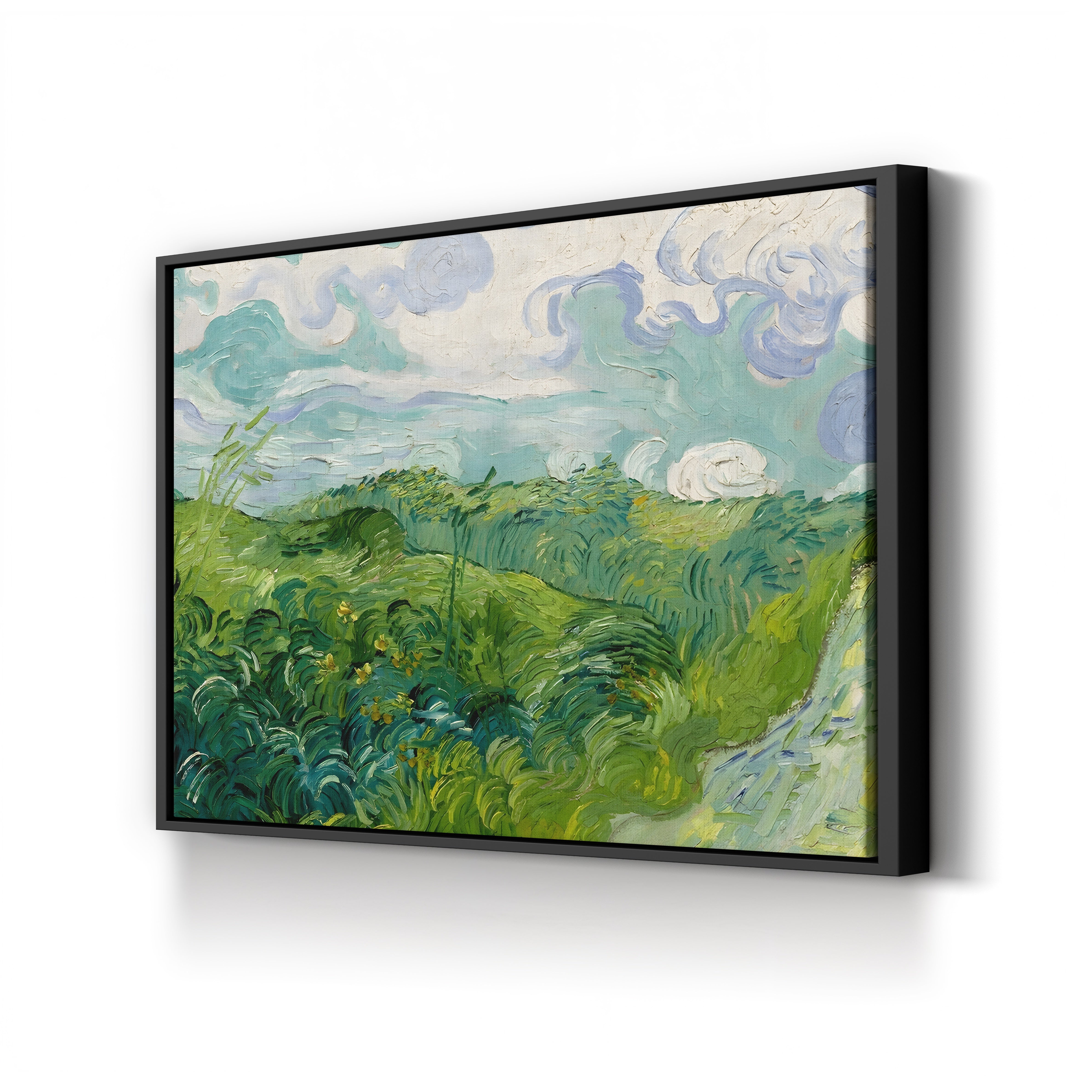 Green Wheat Fields, Auvers – Vincent van Gogh Wall Art | Post-Impressionist Landscape Canvas Print