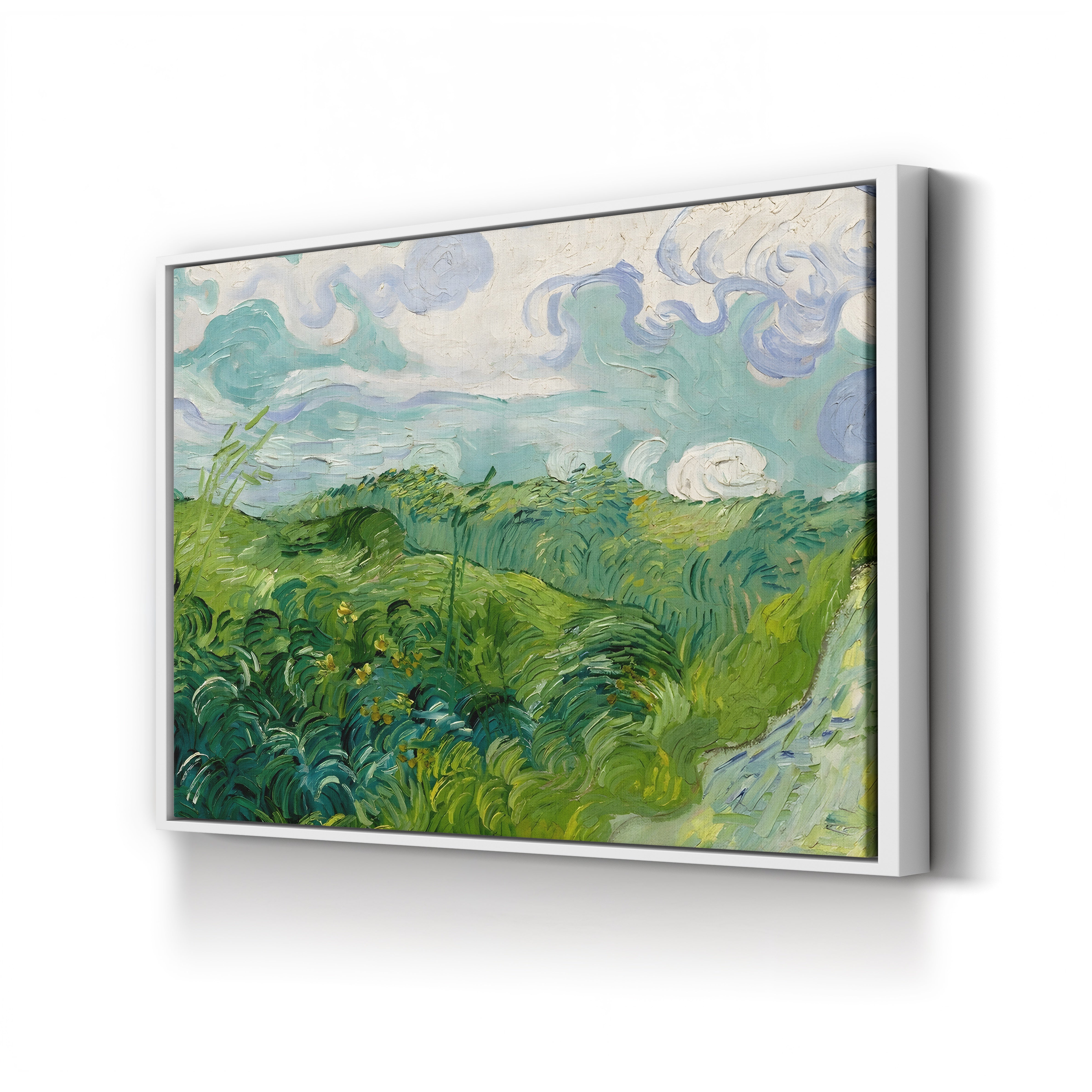 Green Wheat Fields, Auvers – Vincent van Gogh Wall Art | Post-Impressionist Landscape Canvas Print