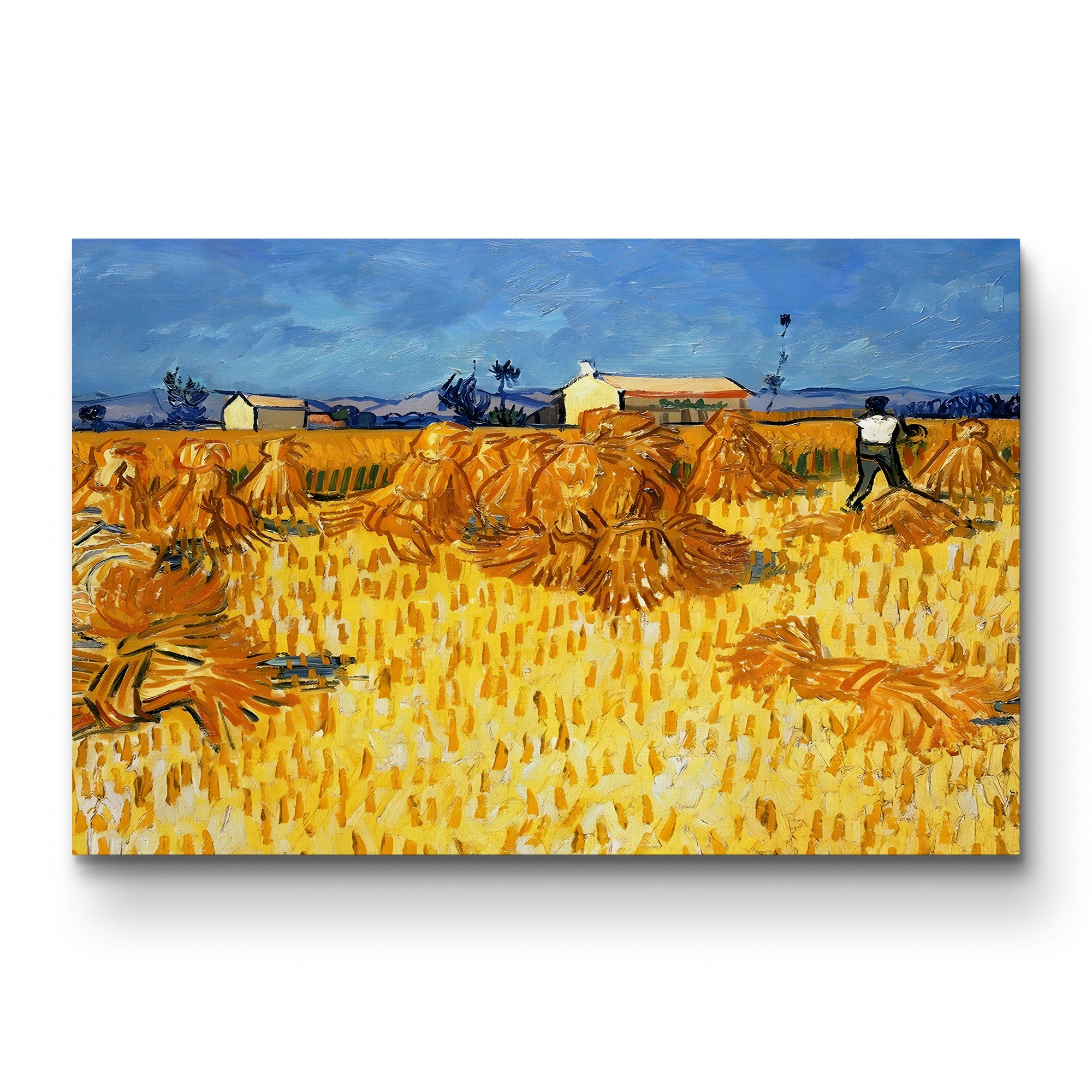Harvest in Provence, June 1888 – Vincent van Gogh Wall Art | Post-Impressionist Landscape Canvas Print