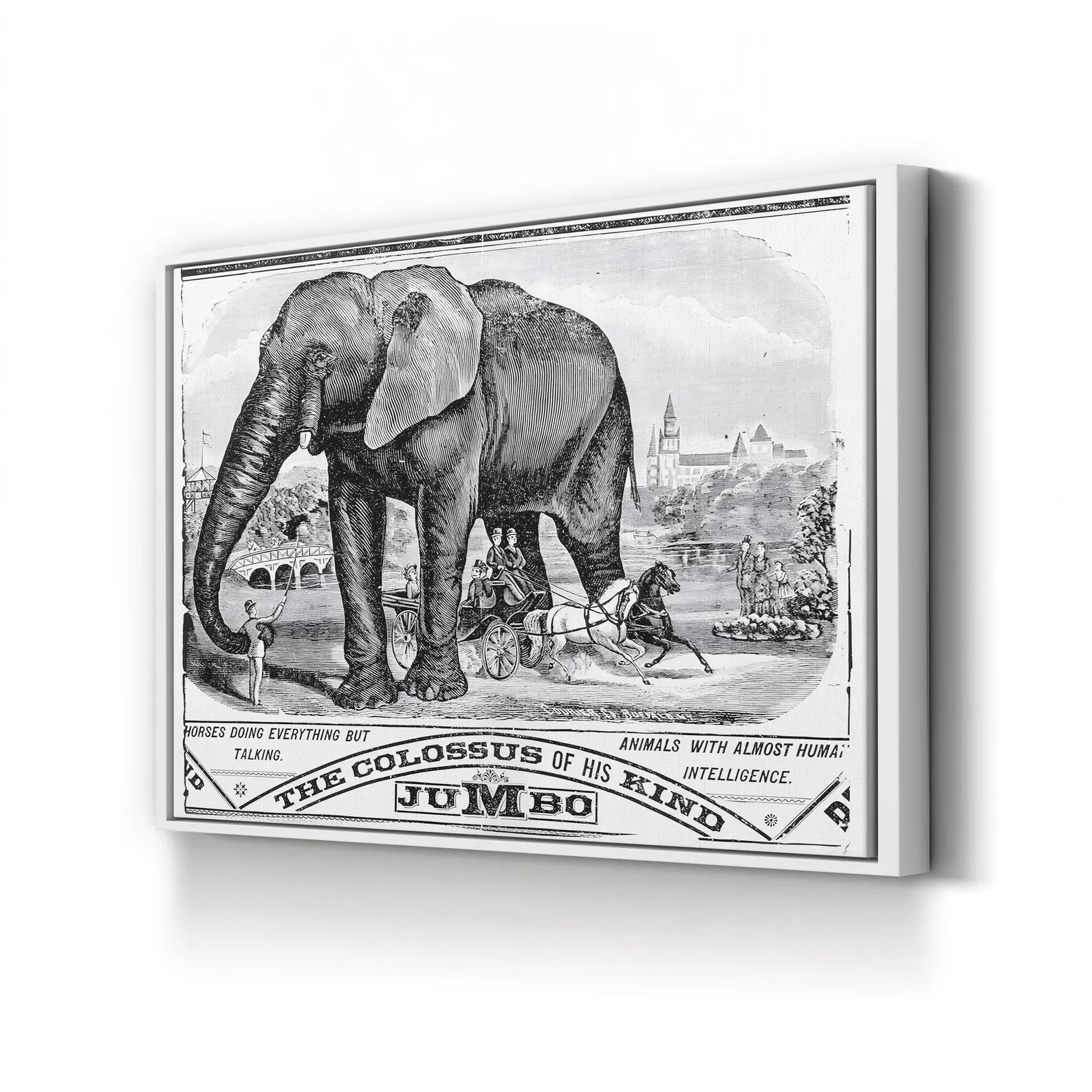 Jumbo the Elephant Handbill 1884 – Period Illustration Wall Art | Vintage Circus Canvas Print
