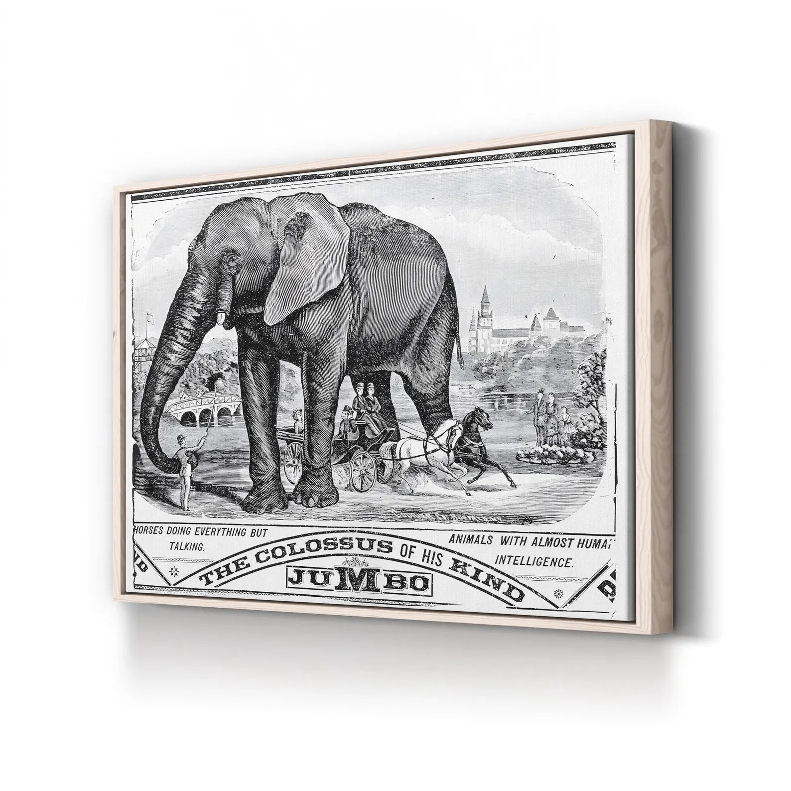 Jumbo the Elephant Handbill 1884 – Period Illustration Wall Art | Vintage Circus Canvas Print
