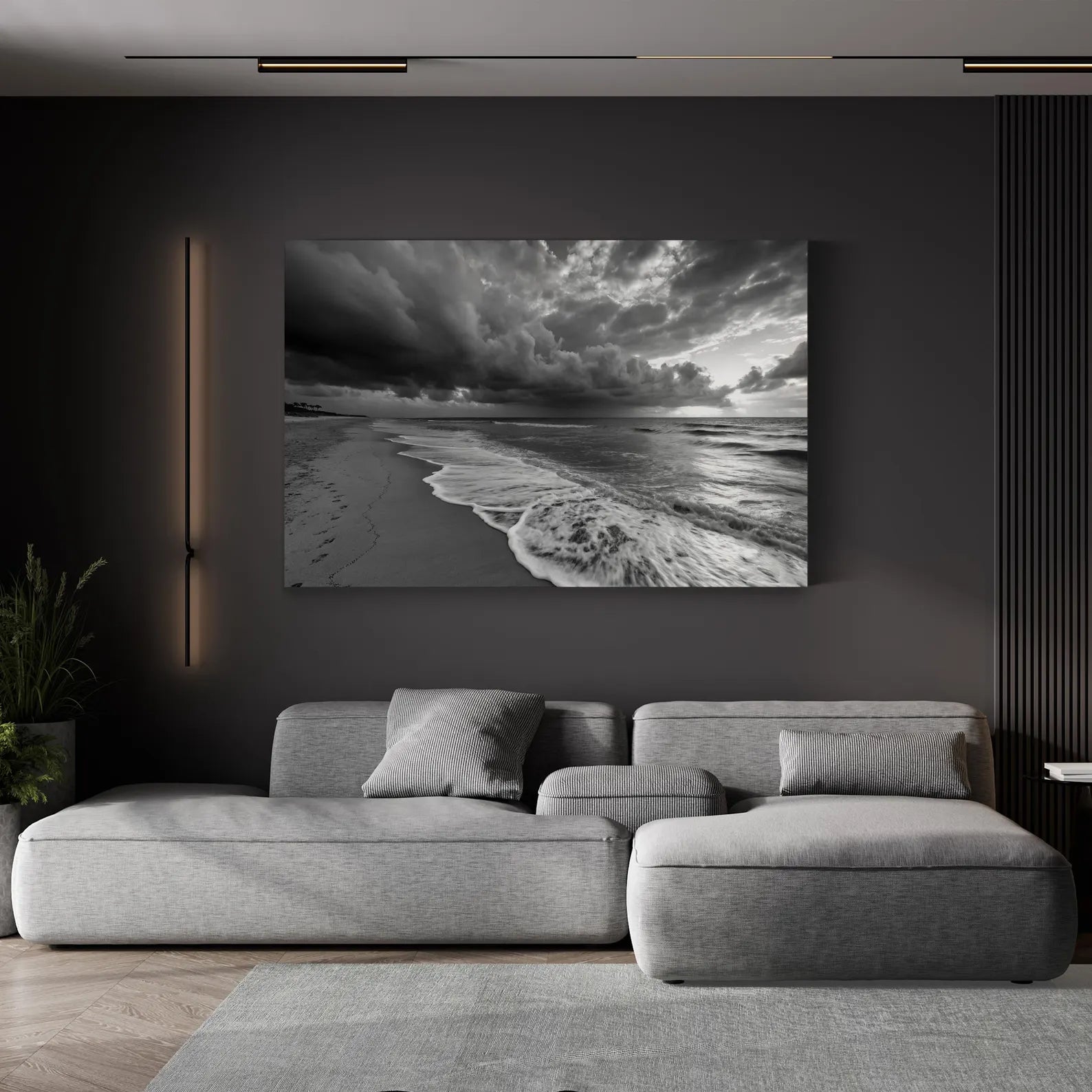 Bali Beach Ocean Wave – Vintage Photography Wall Art | Black & White Coastal Canvas Print