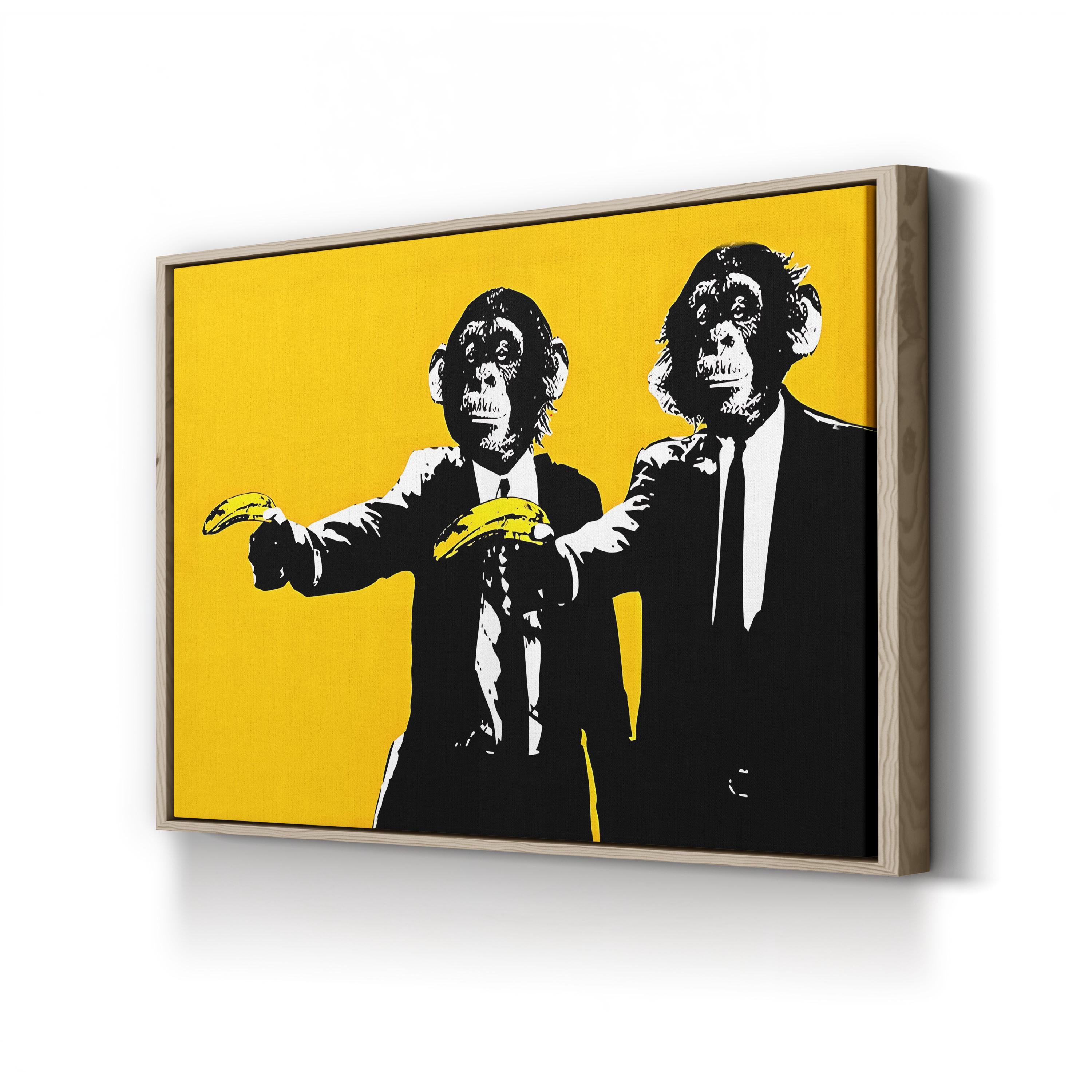 Banksy Graffiti Pop Art Monkeys Pulp Fiction Canvas Art