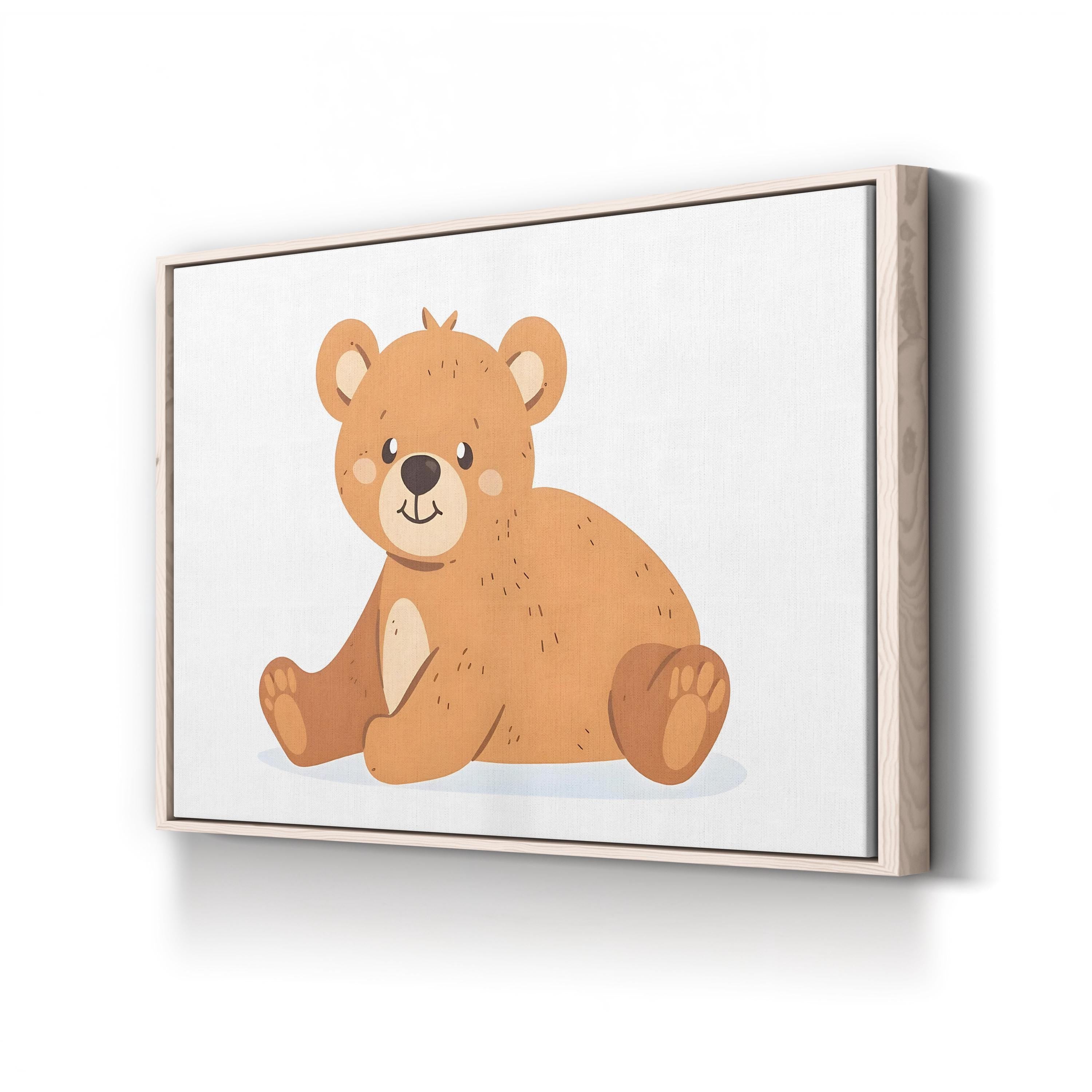 Cute Bear Nursery Wall Art: Woodland Animal Illustration Print