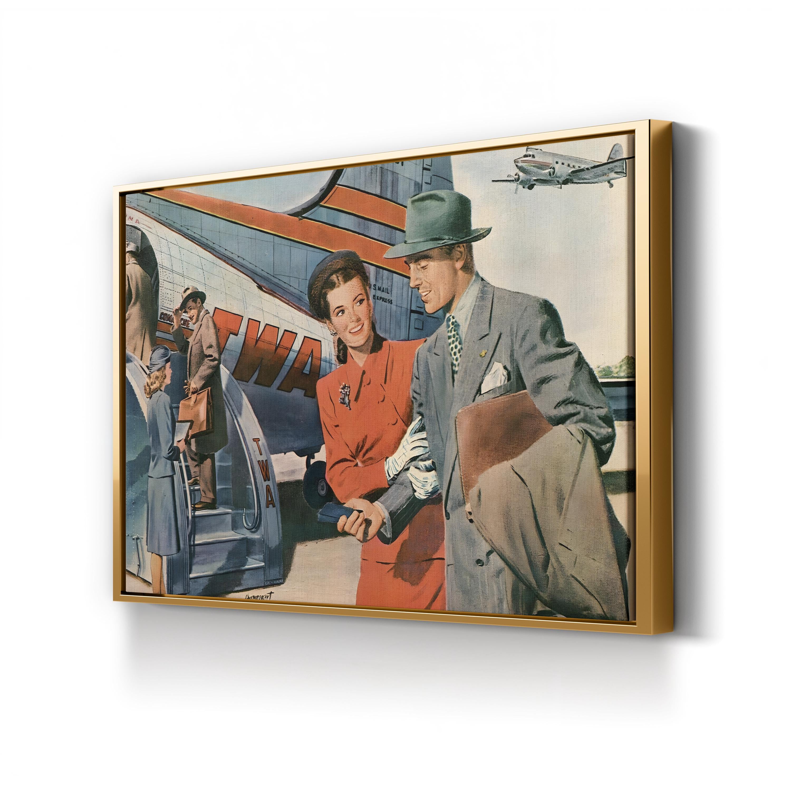 1940s USA TWA Magazine Advert (Detail) Wall Art — Vintage Mid-Century Aviation Print