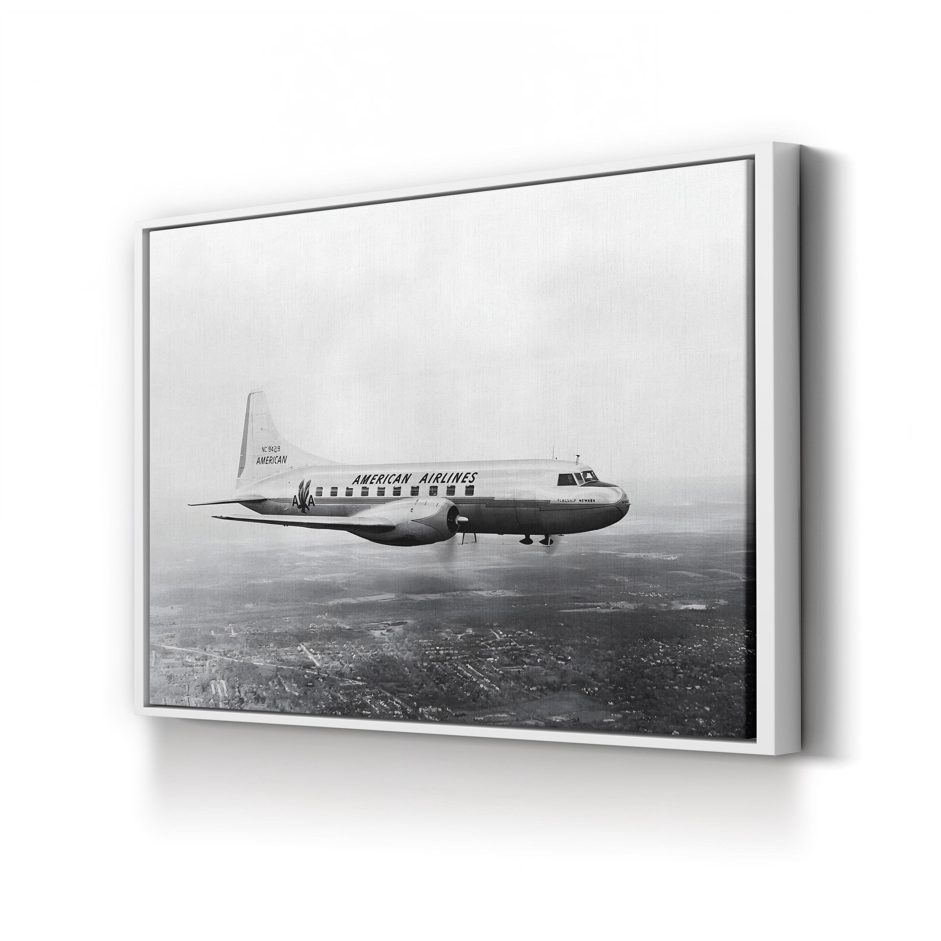 American Airlines Convair, 1950s – Vintage Photography Wall Art | Vintage Aviation Canvas Print