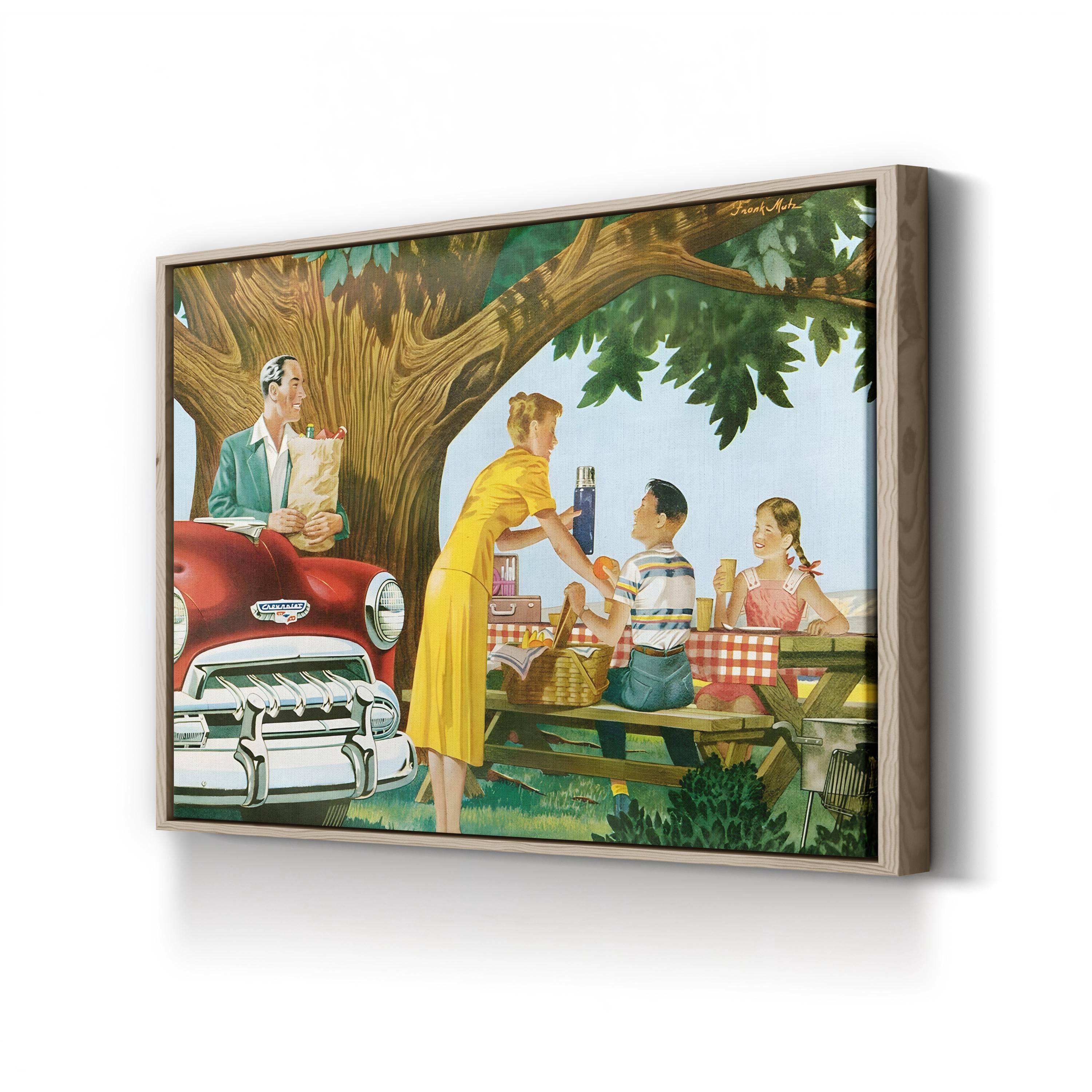 1950s Chrysler Automobile Ad – Period Advertisement Wall Art | Vintage Automotive Canvas Print