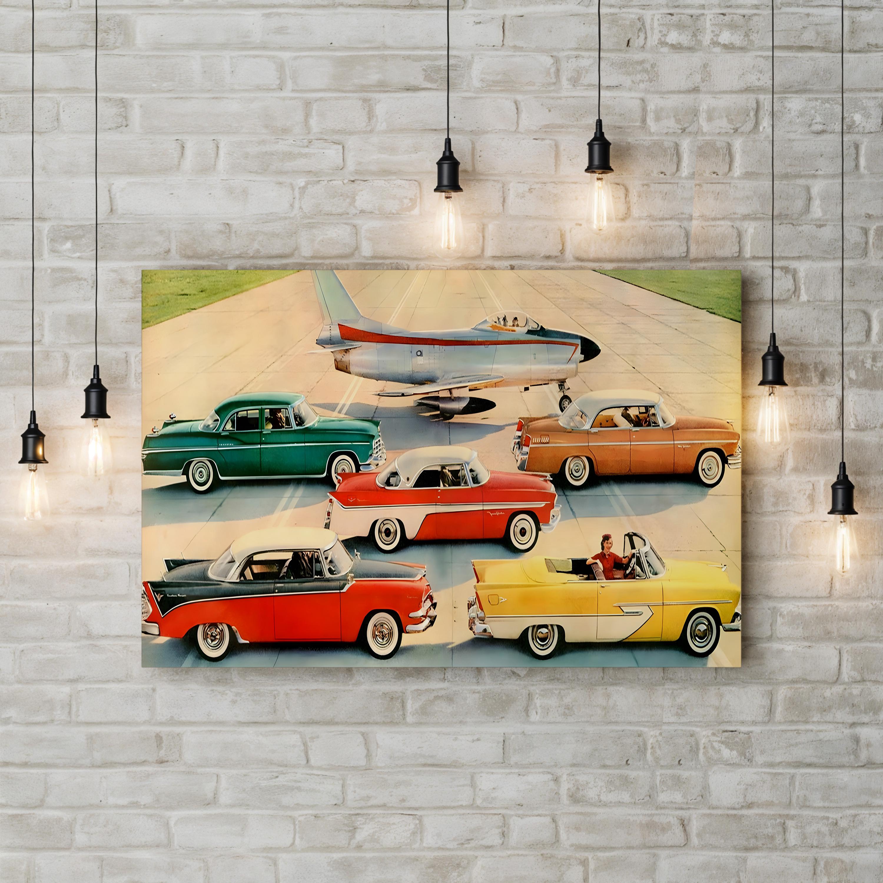 1950s Chrysler Jet Car Ad – Period Advertisement Wall Art | Mid-Century Automotive Canvas Print