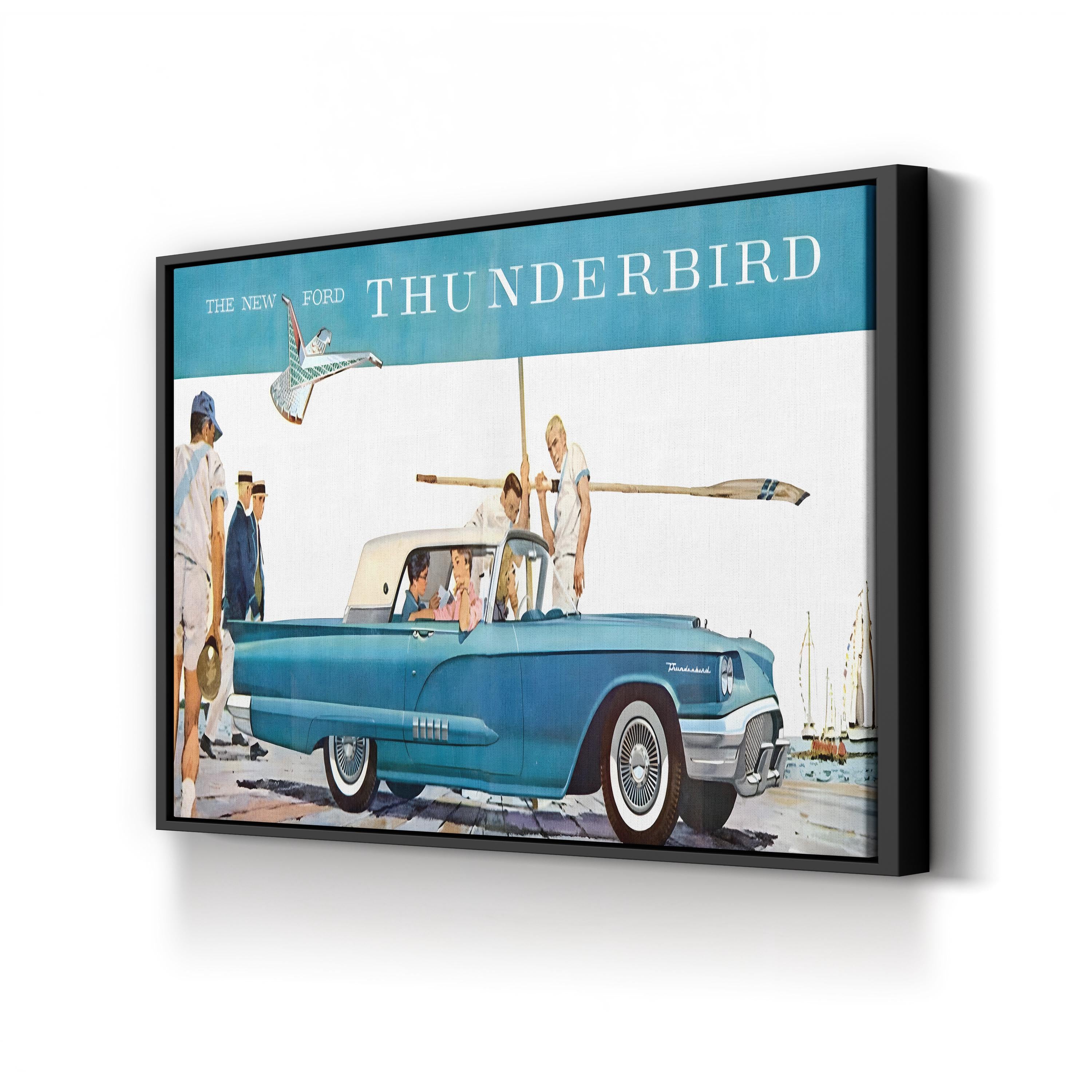 1950s Ford Magazine Advertisement – Period Advertisement Wall Art | Vintage Automotive Canvas Print