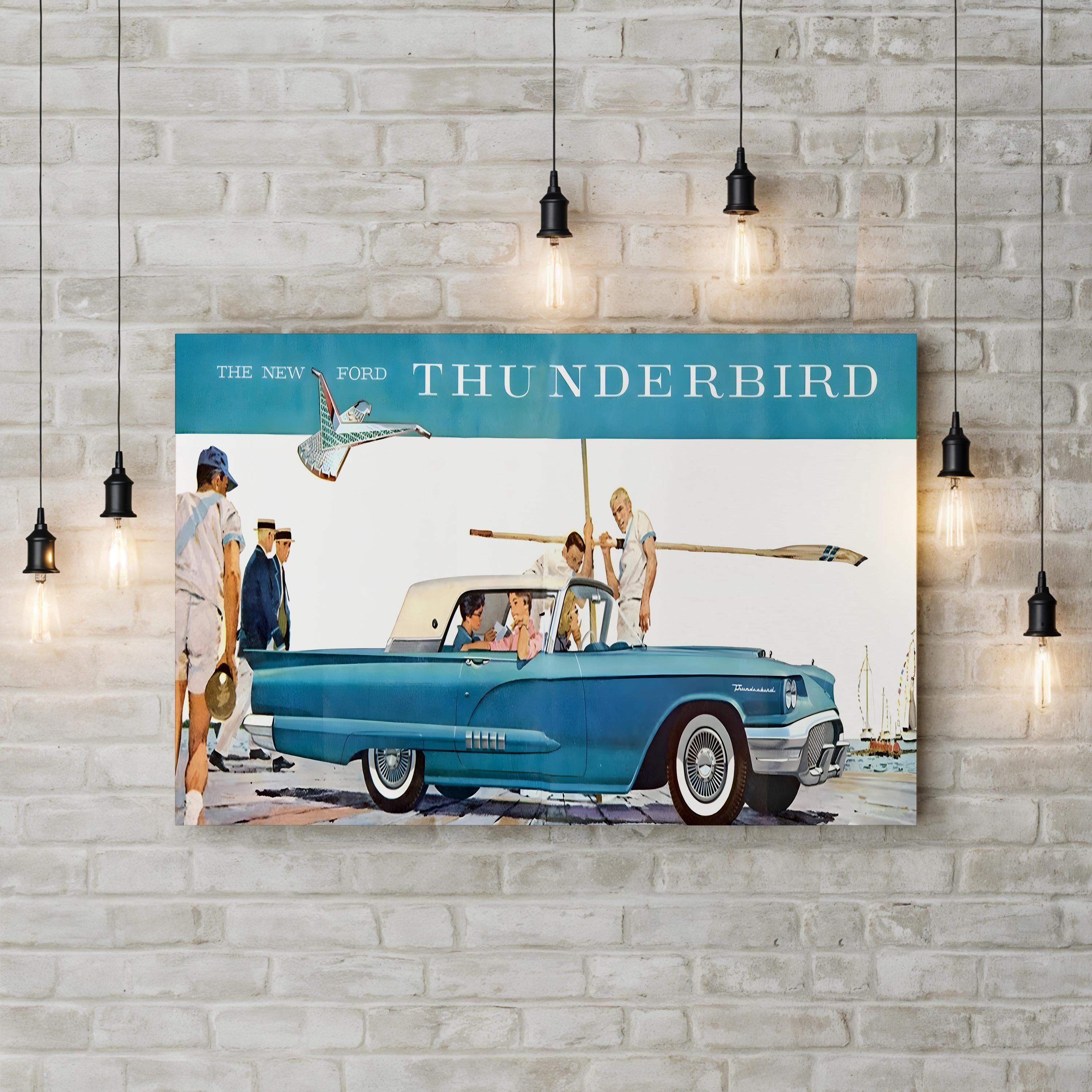 1950s Ford Magazine Advertisement – Period Advertisement Wall Art | Vintage Automotive Canvas Print