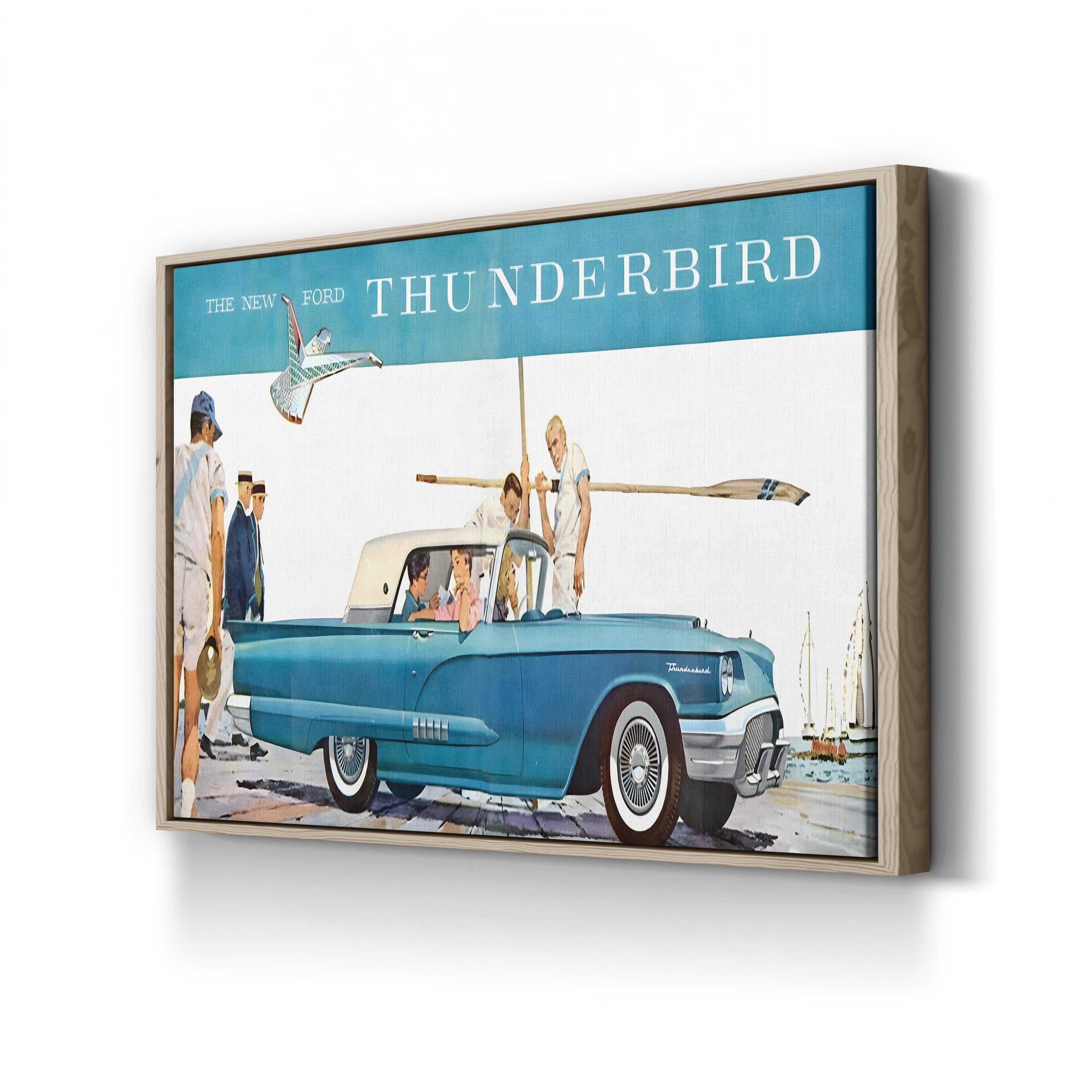 1950s Ford Magazine Advertisement – Period Advertisement Wall Art | Vintage Automotive Canvas Print