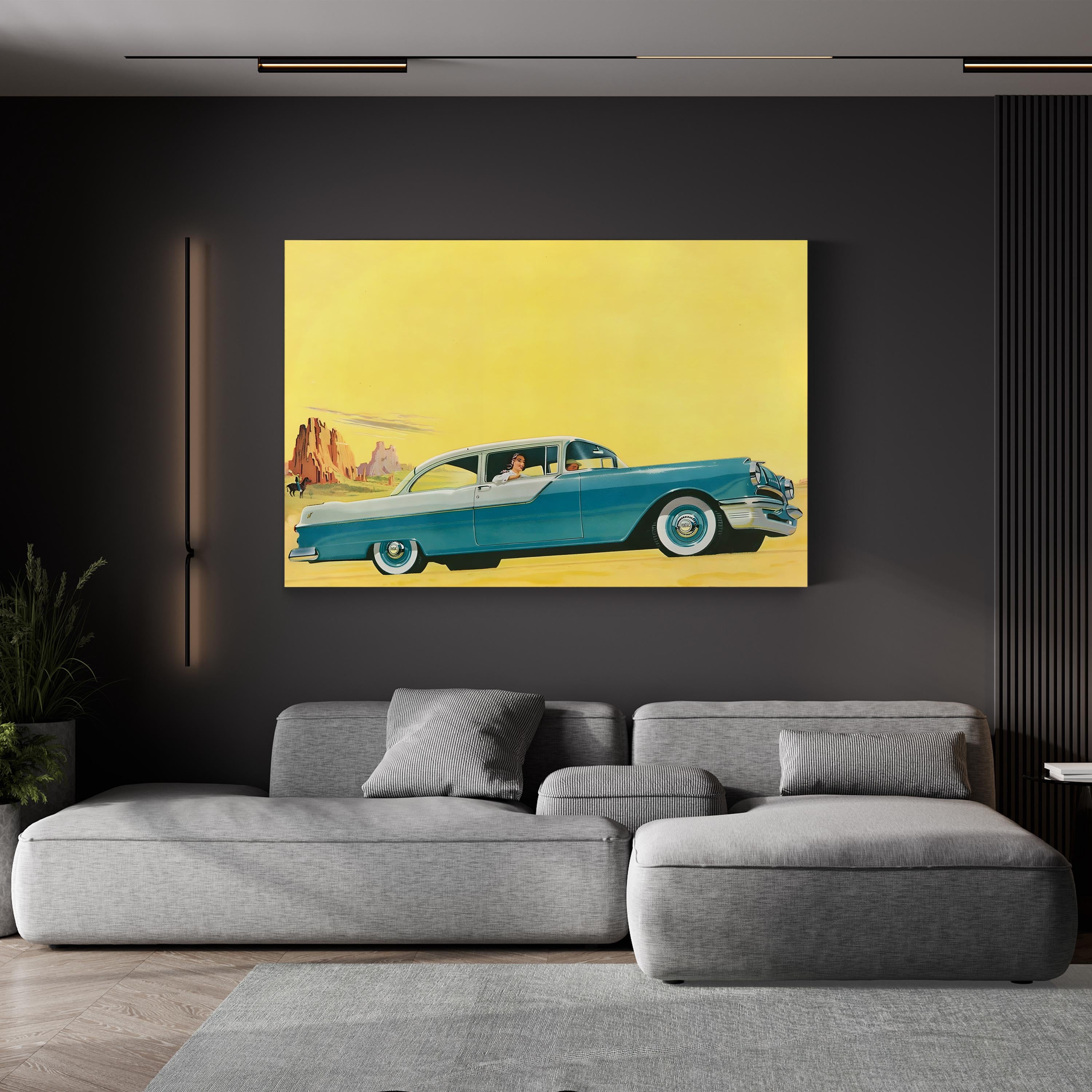 1950s Classic Car – Vintage Photography Wall Art | Retro Automotive Canvas Print