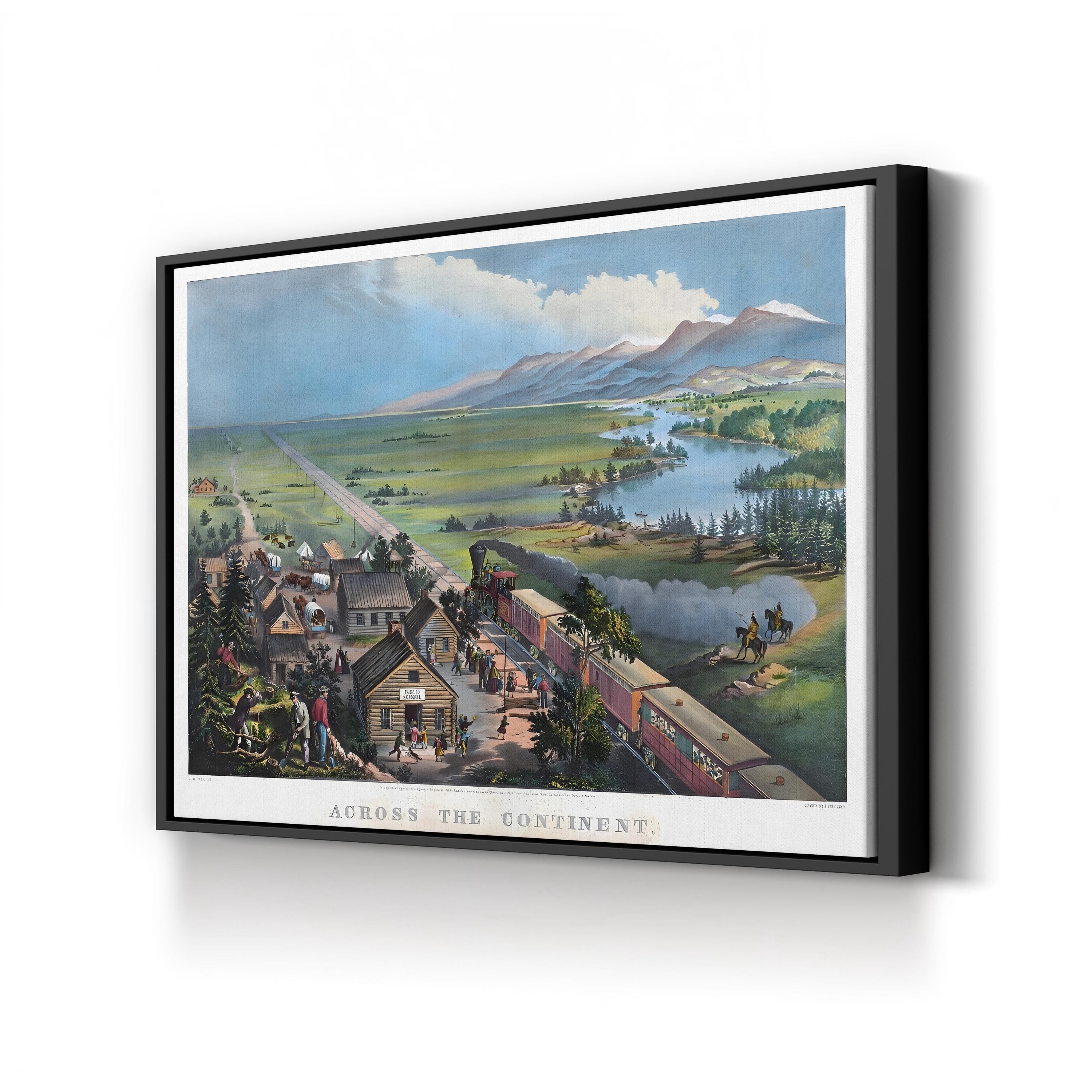 Across the Continent: “Westward the Course of the Empire Takes Its Way” Wall Art by Currier and Ives – 1868 American Lithograph Print