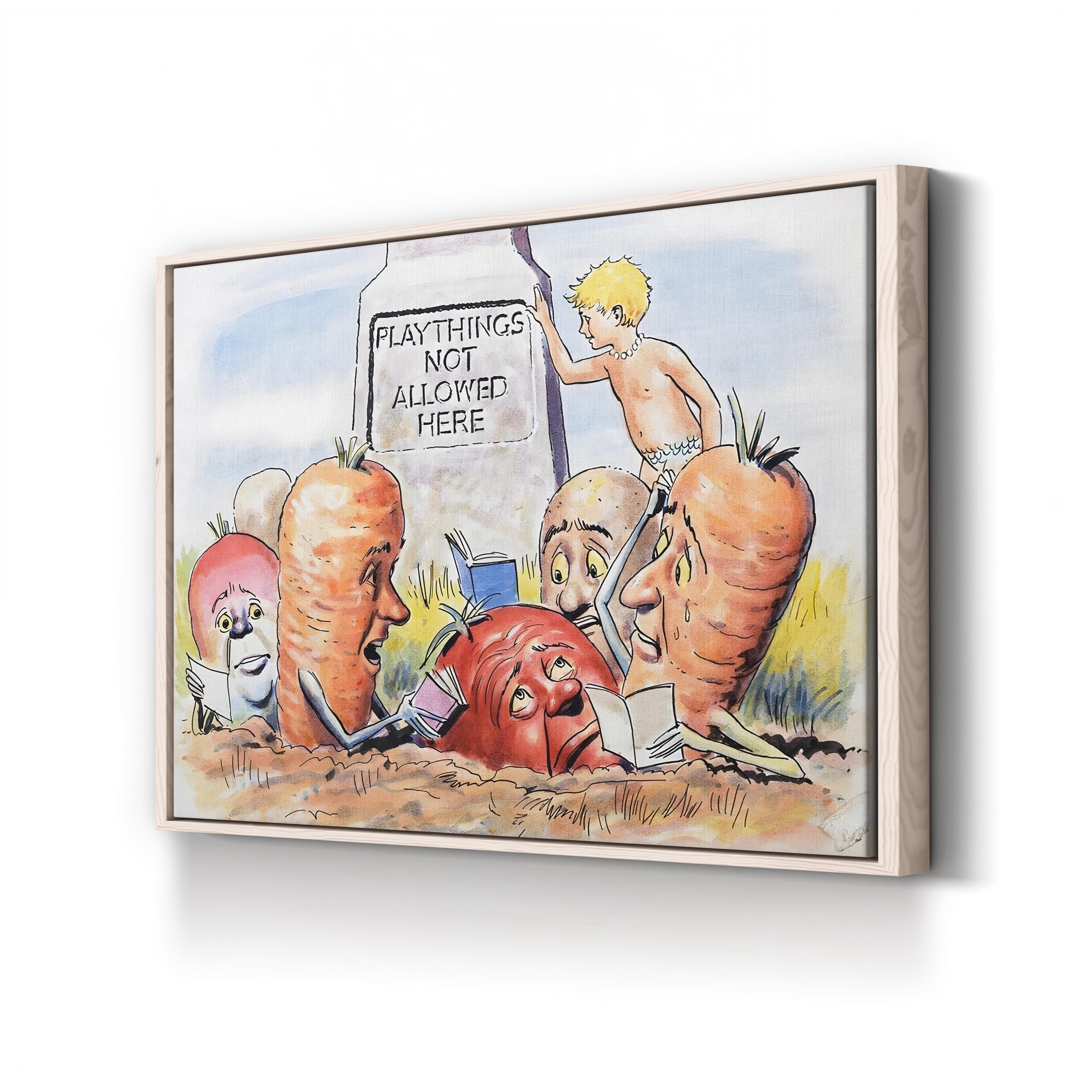 Anthropomorphic Vegetables Wall Art by Philip Mendoza – Vintage Literary Illustration Print