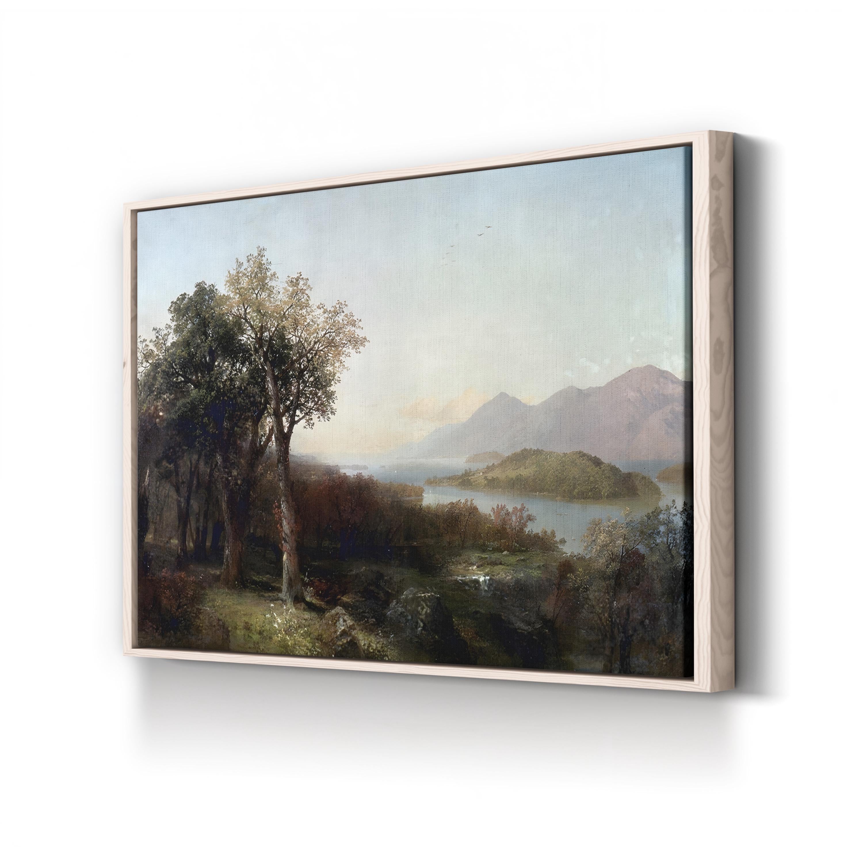 Autumn Afternoon on Lake George (1864) – Framed Hudson River School Landscape Canvas Art by John Frederick Kensett