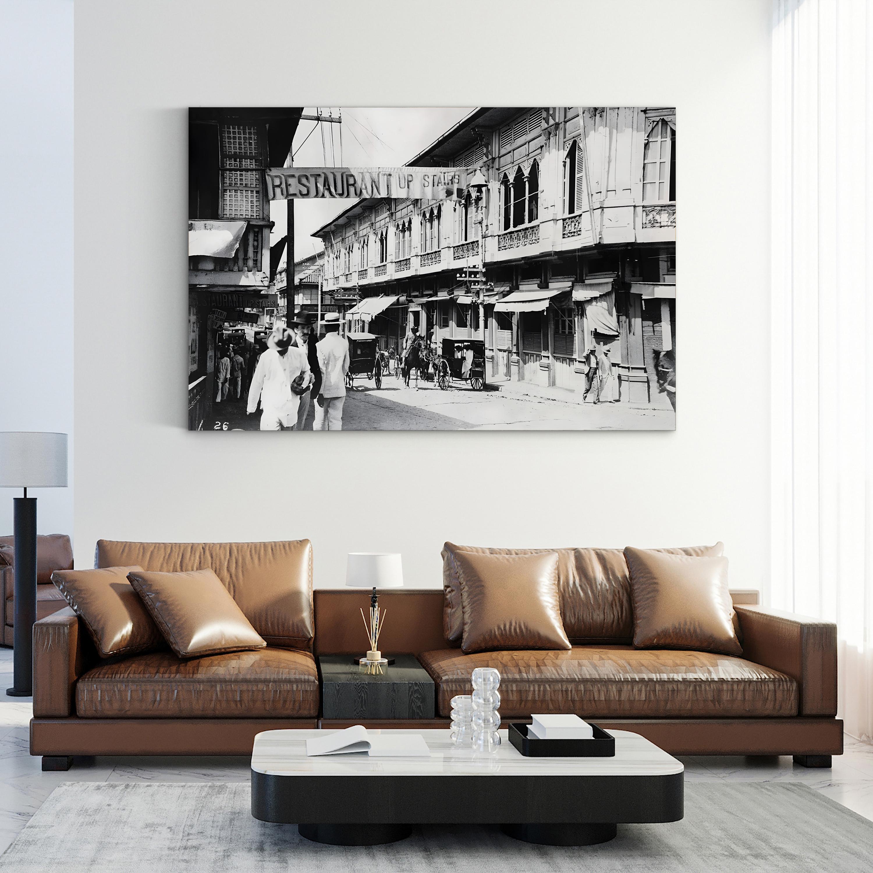 Manila Escolta Street, c.1900 – Vintage Photography Wall Art | Architectural Canvas Print