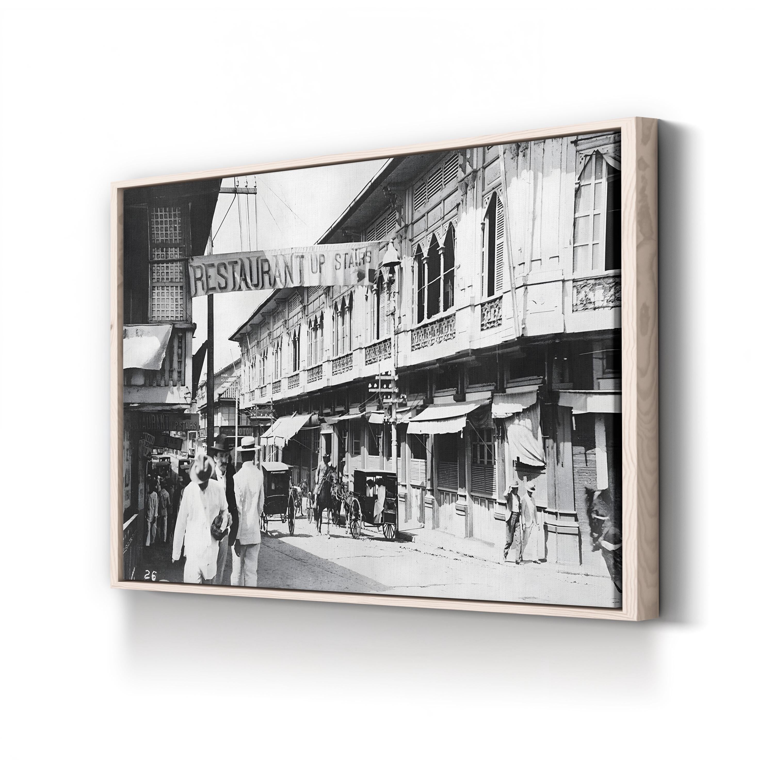 Manila Escolta Street, c.1900 – Vintage Photography Wall Art | Architectural Canvas Print