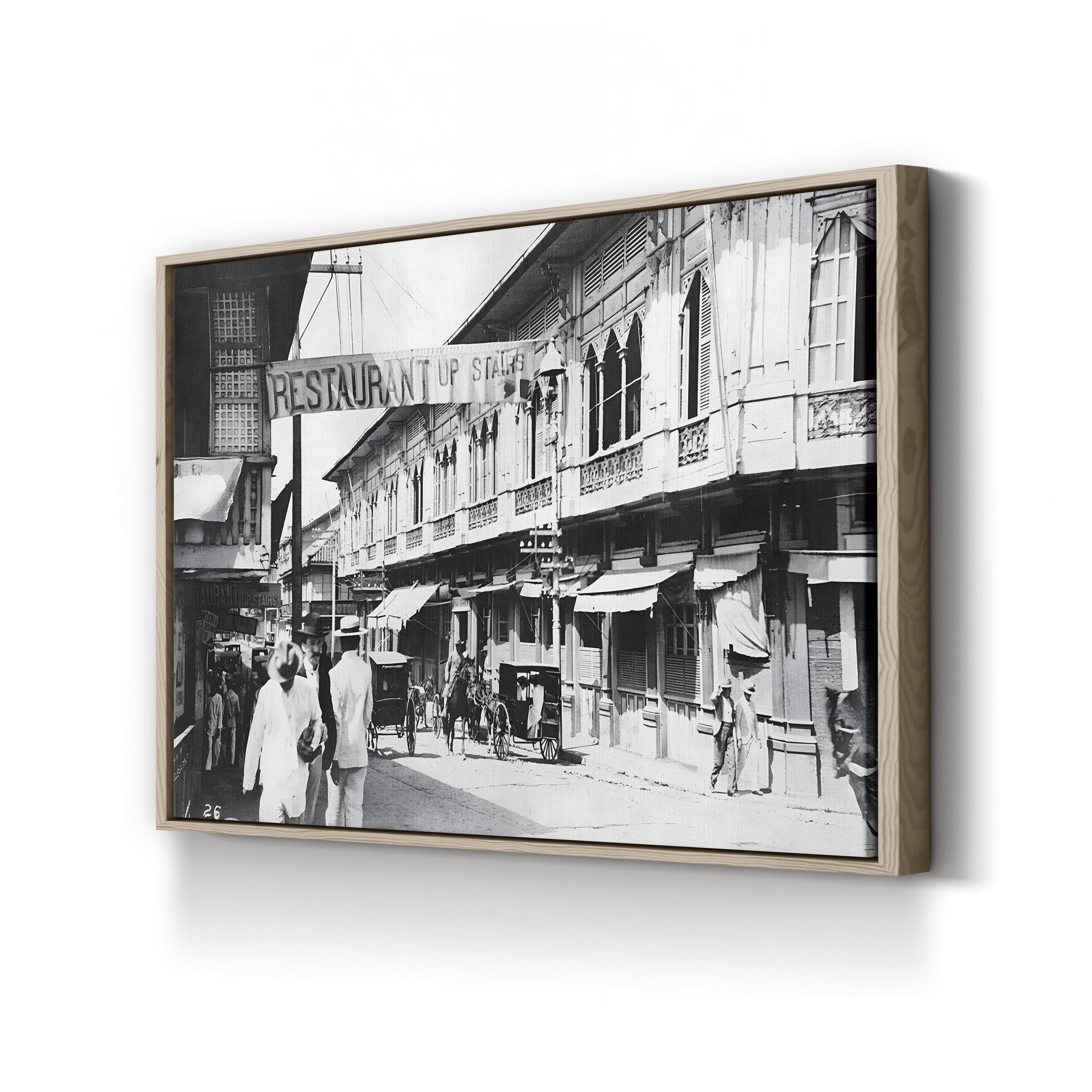 Manila Escolta Street, c.1900 – Vintage Photography Wall Art | Architectural Canvas Print