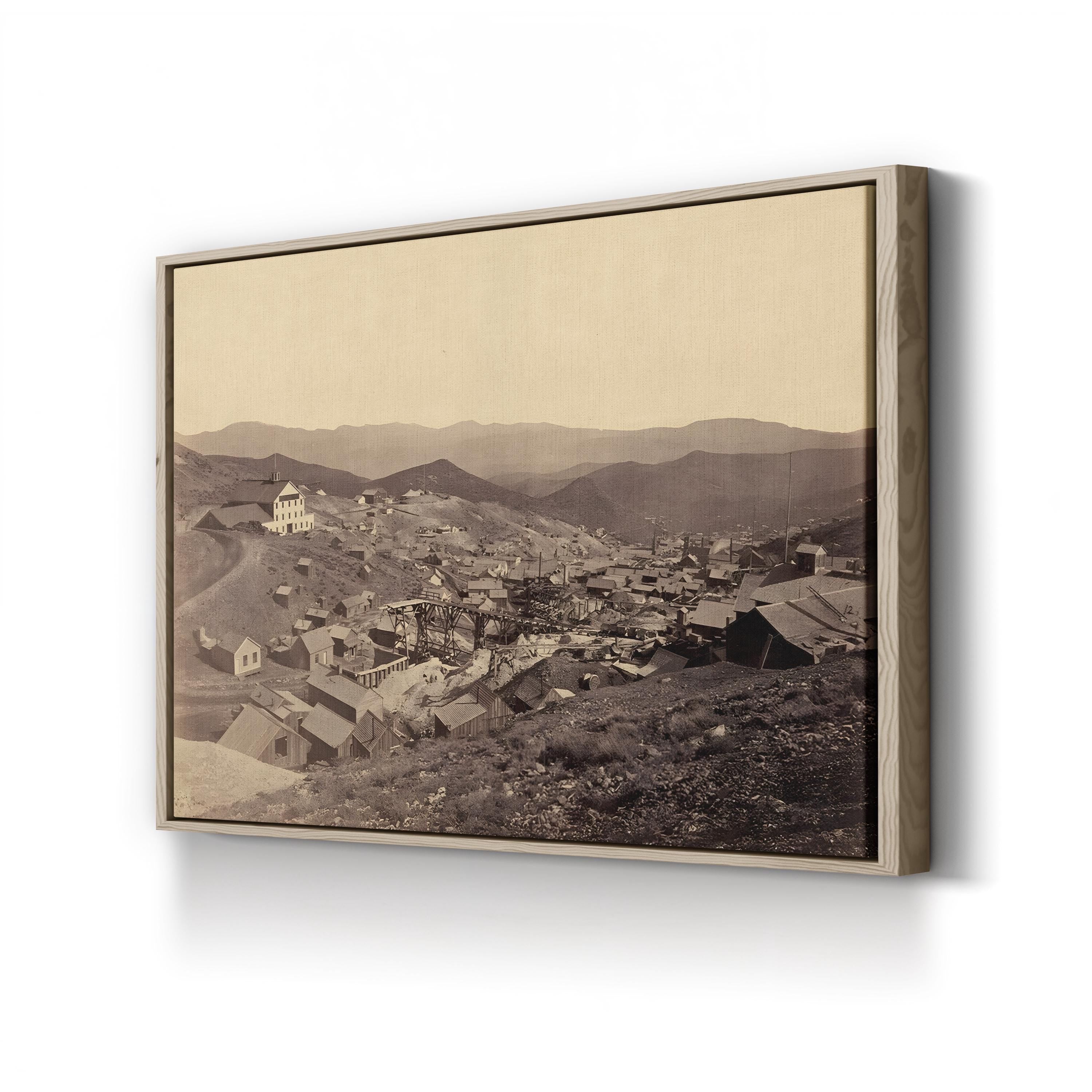 A View of Gold Hill, Nevada, 1867 Wall Art | Vintage Western Mining Landscape by Timothy O’Sullivan