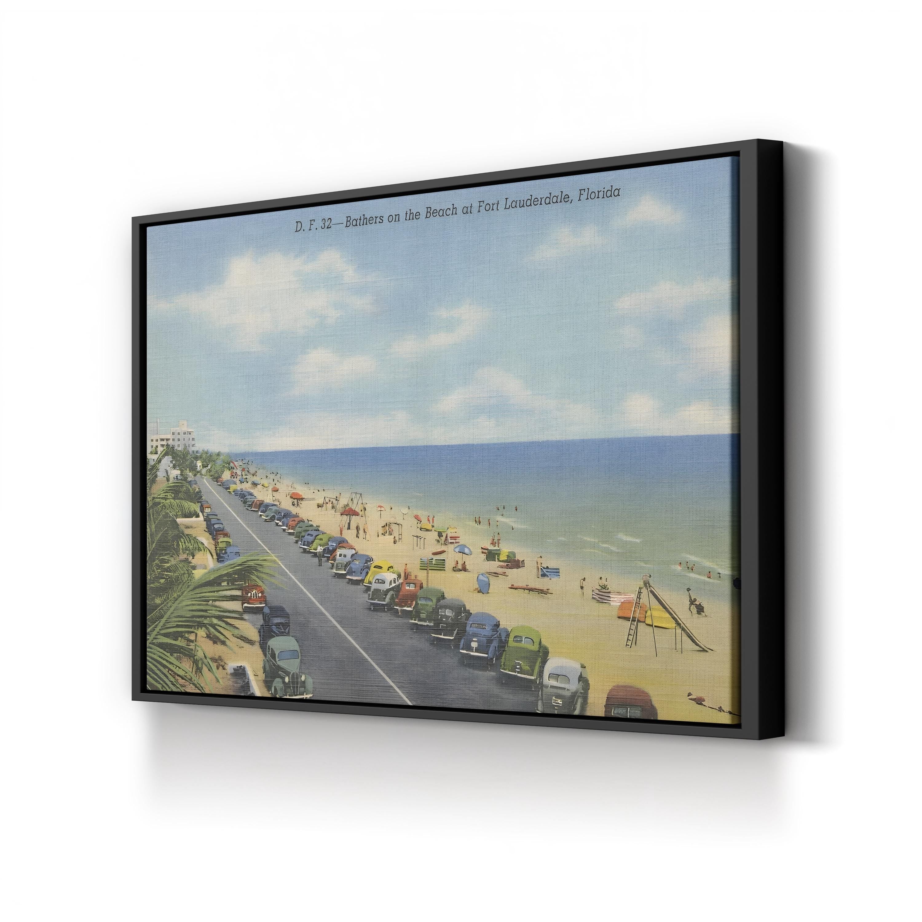 Beach Postcard II Wall Art – Retro Coastal Ocean Travel Print