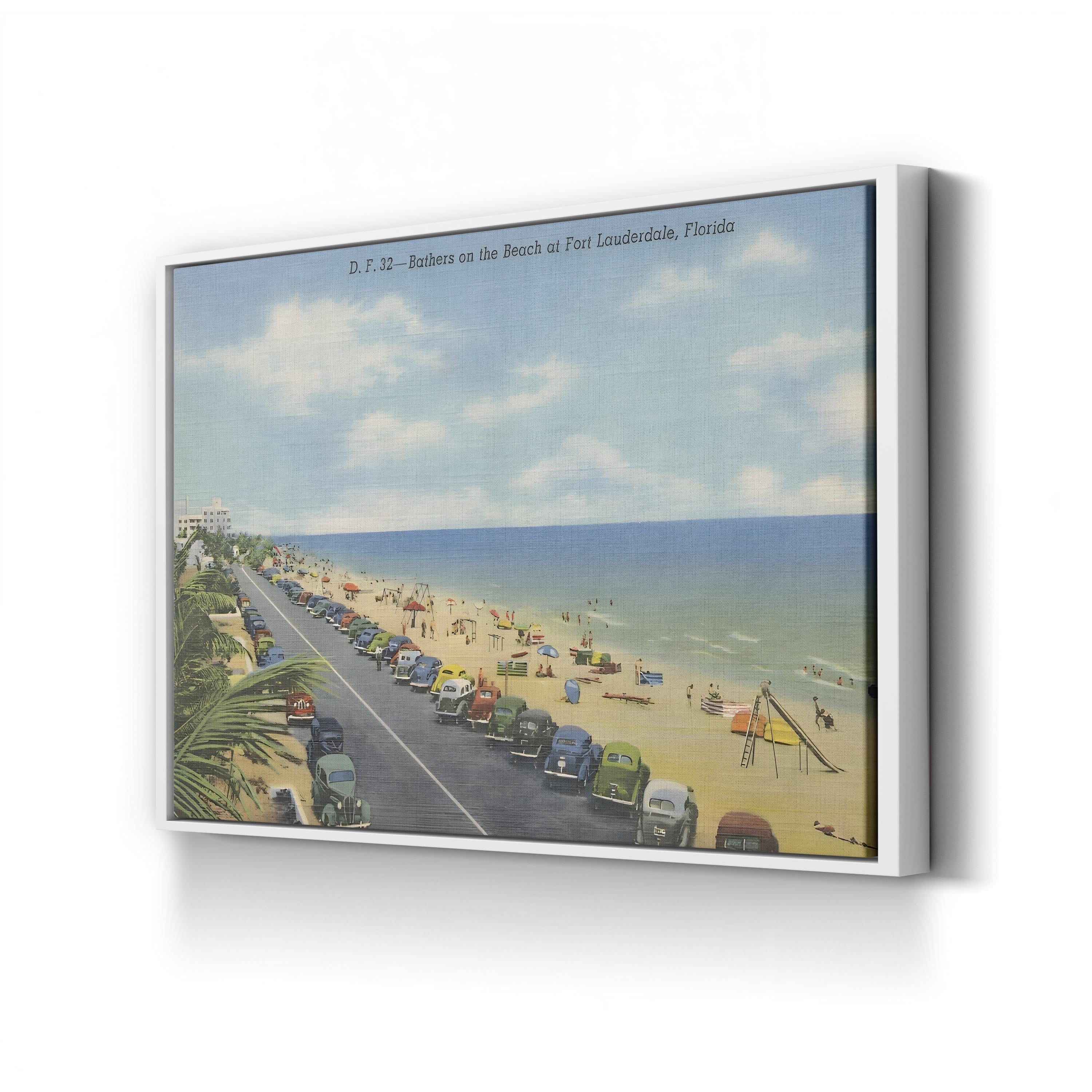 Beach Postcard II Wall Art – Retro Coastal Ocean Travel Print