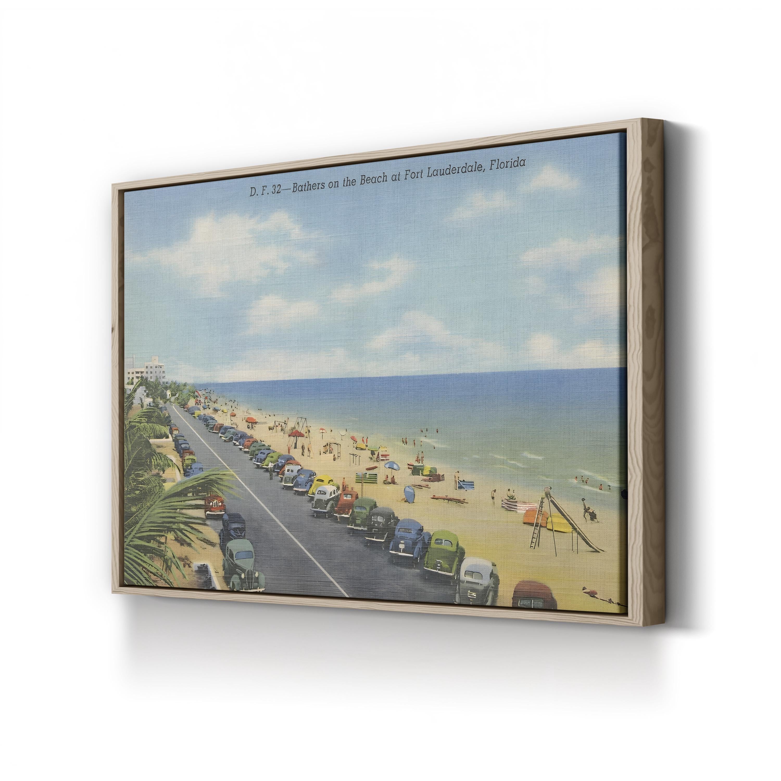 Beach Postcard II Wall Art – Retro Coastal Ocean Travel Print