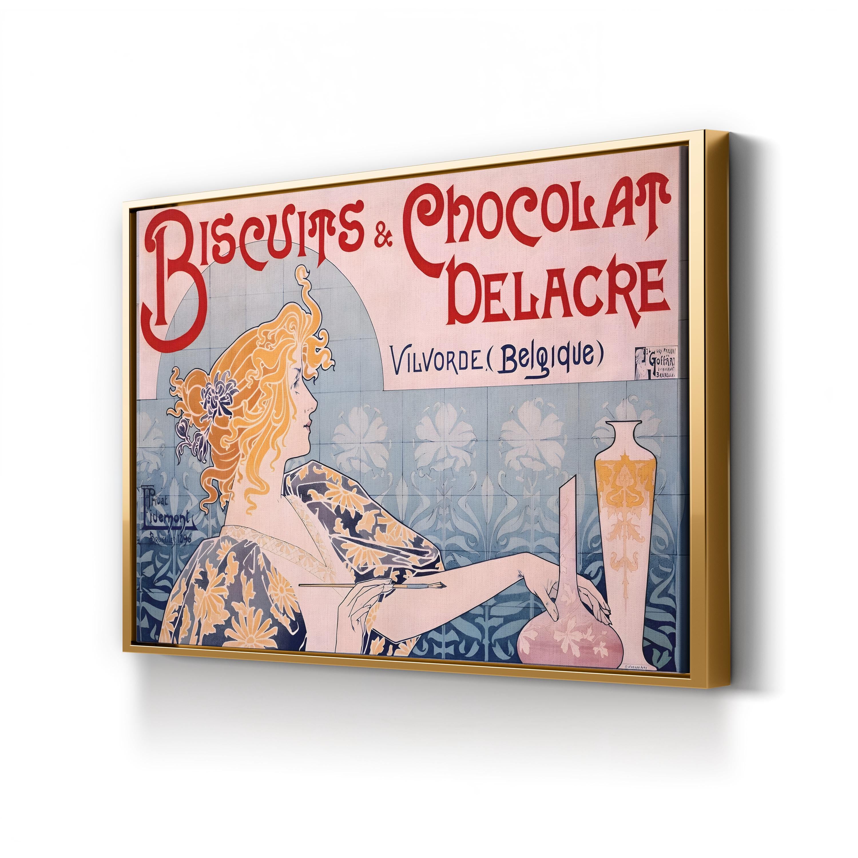 Biscuits & Chocolate Delacre Poster, Archivea Art Nouveau Wall Art
