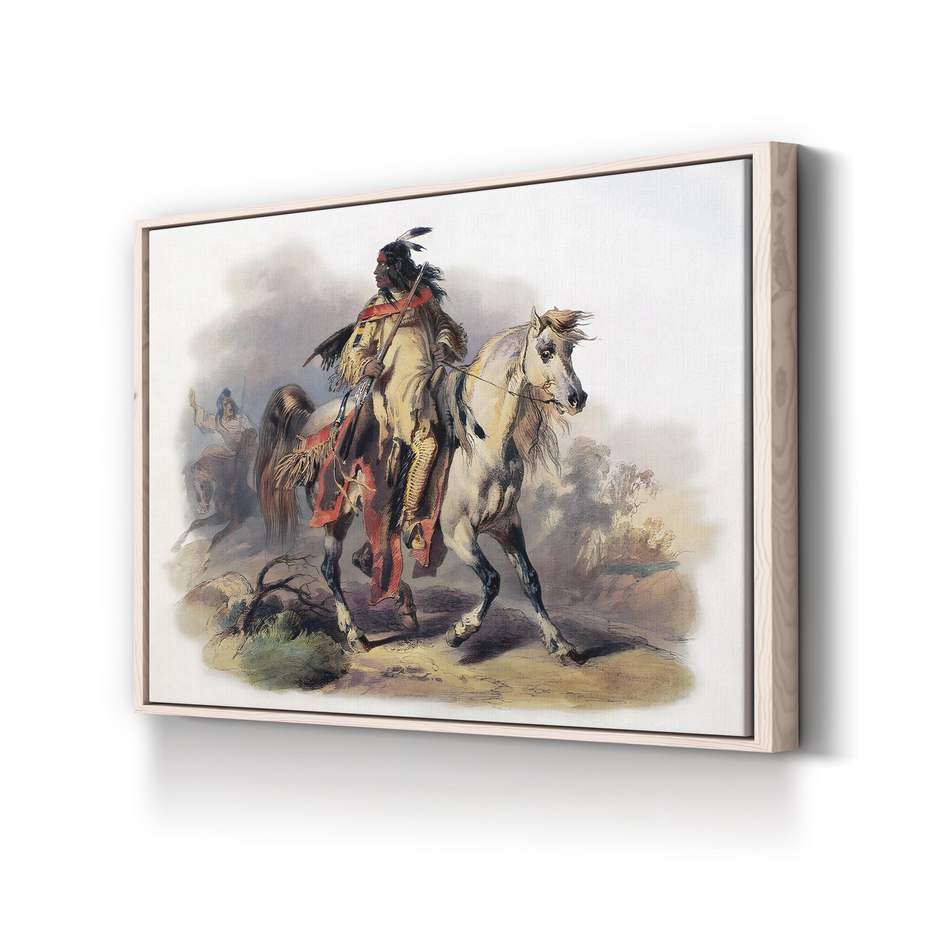 Blackfoot Horseman Wall Art by Karl Bodmer