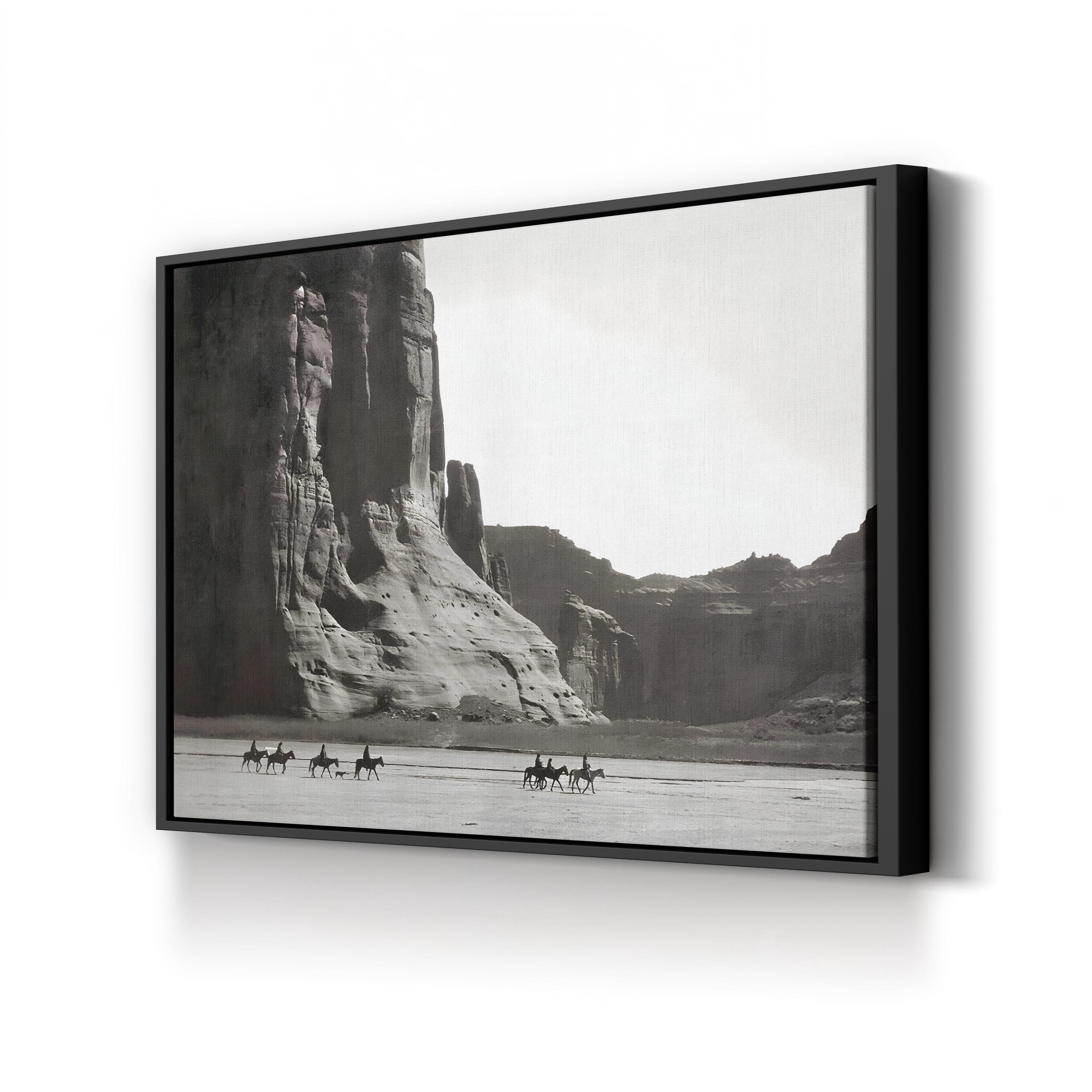 Canyon de Chelly, 1904 Wall Art – Black and White Western Landscape by Edward S. Curtis